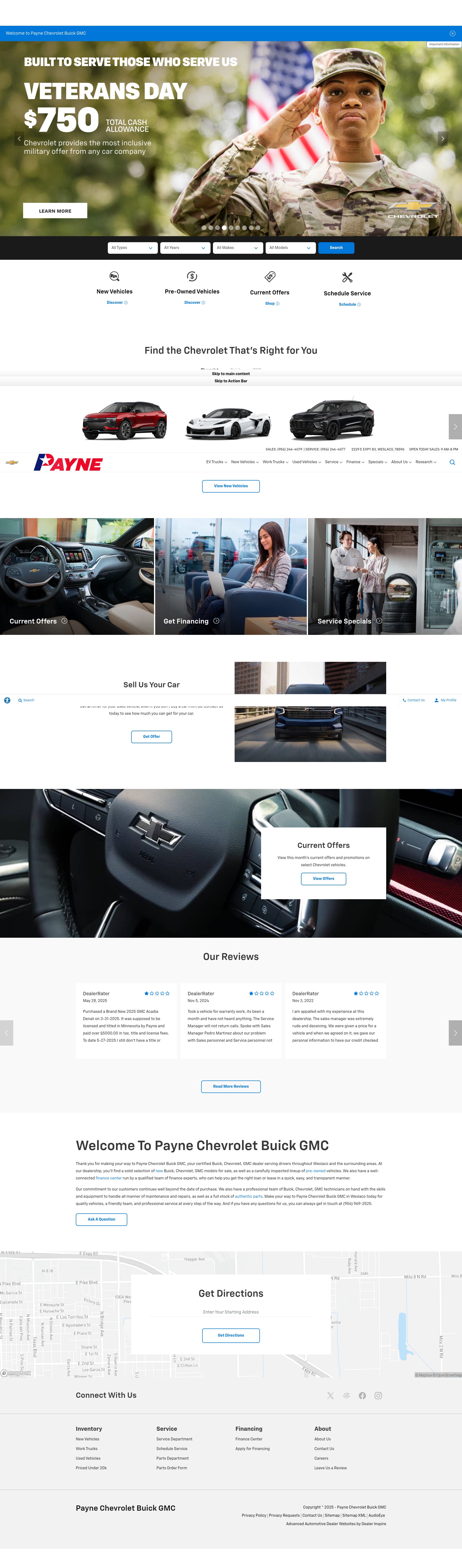 Screenshot of www.payneweslacoauto.com