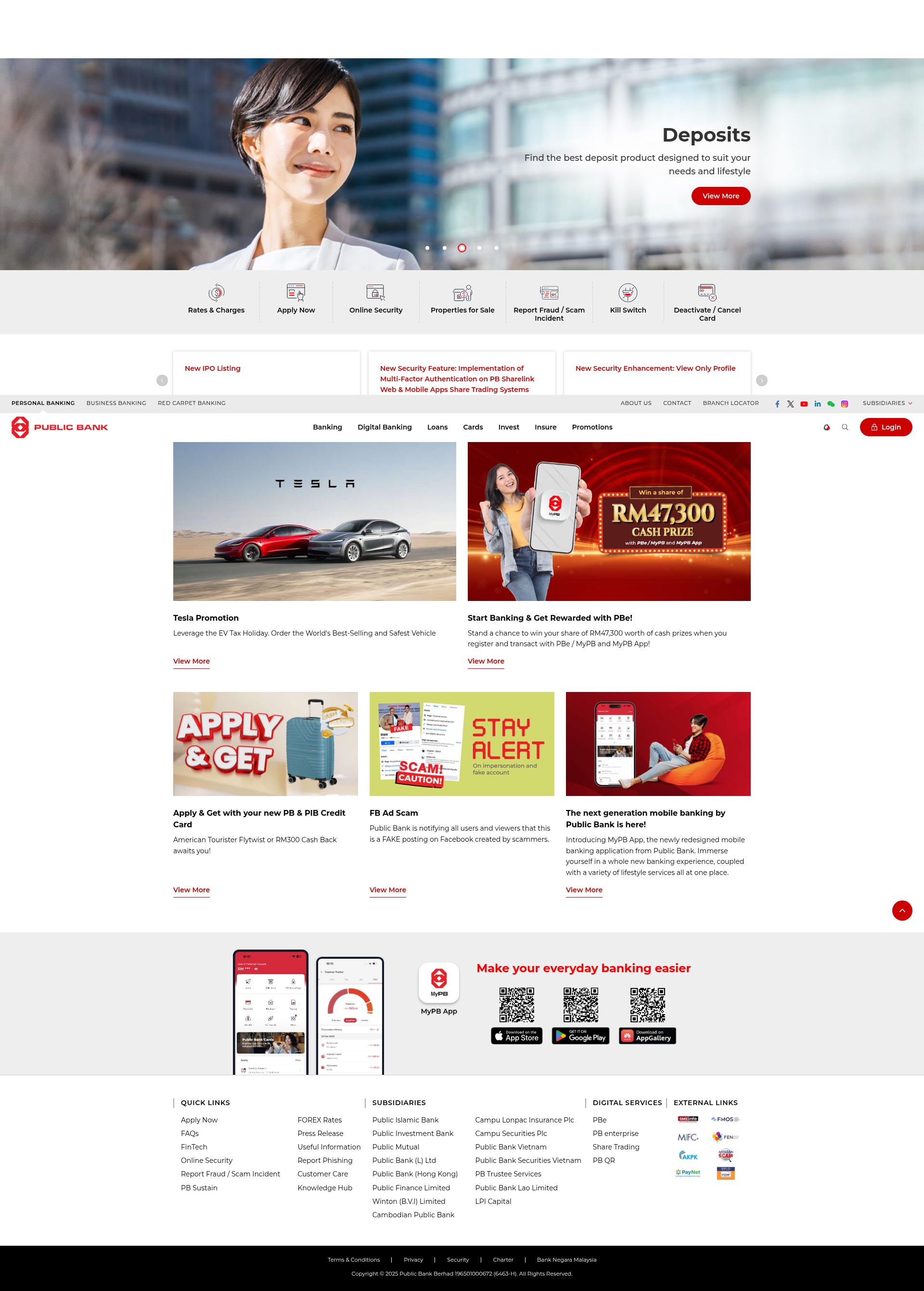 Screenshot of www.pbebank.com
