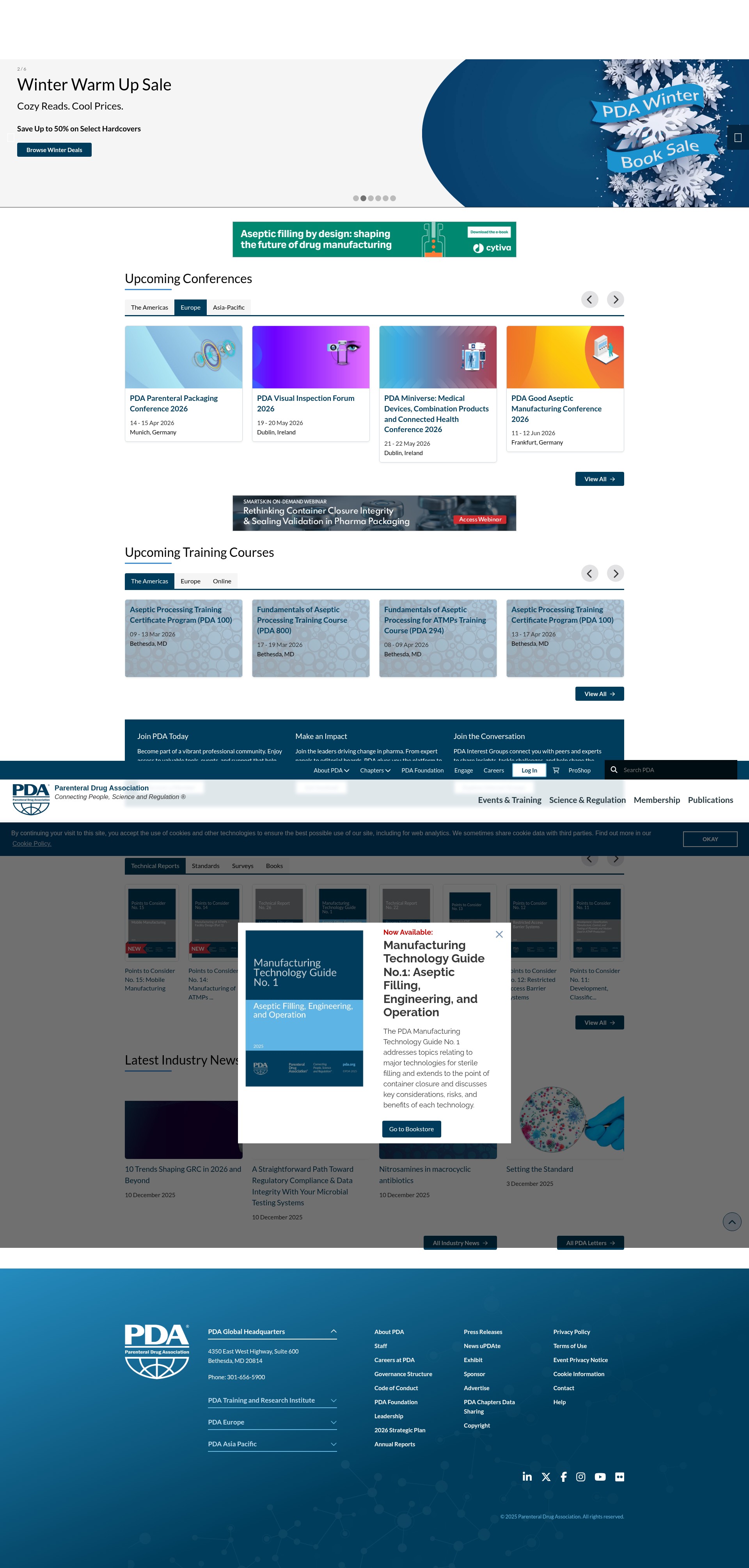 Screenshot of www.pda.org