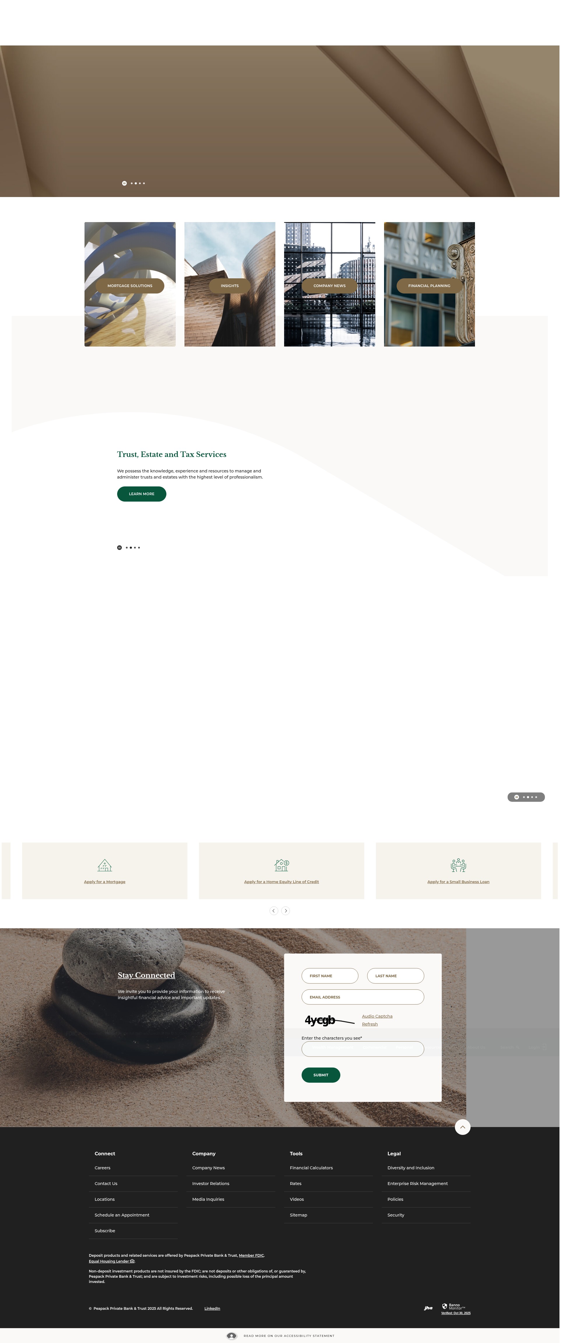 Screenshot of www.peapackprivate.com