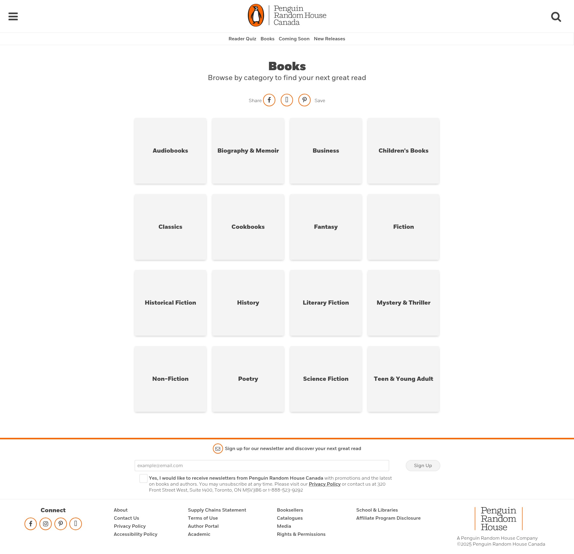 Screenshot of www.penguinrandomhouse.ca