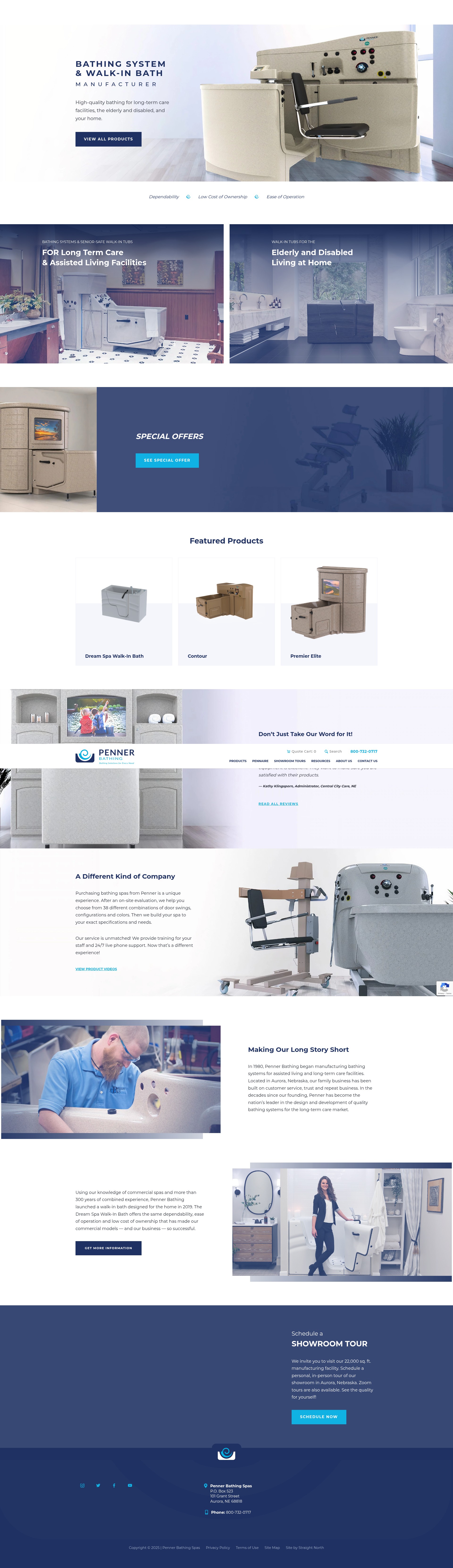 Screenshot of www.pennerbathing.com