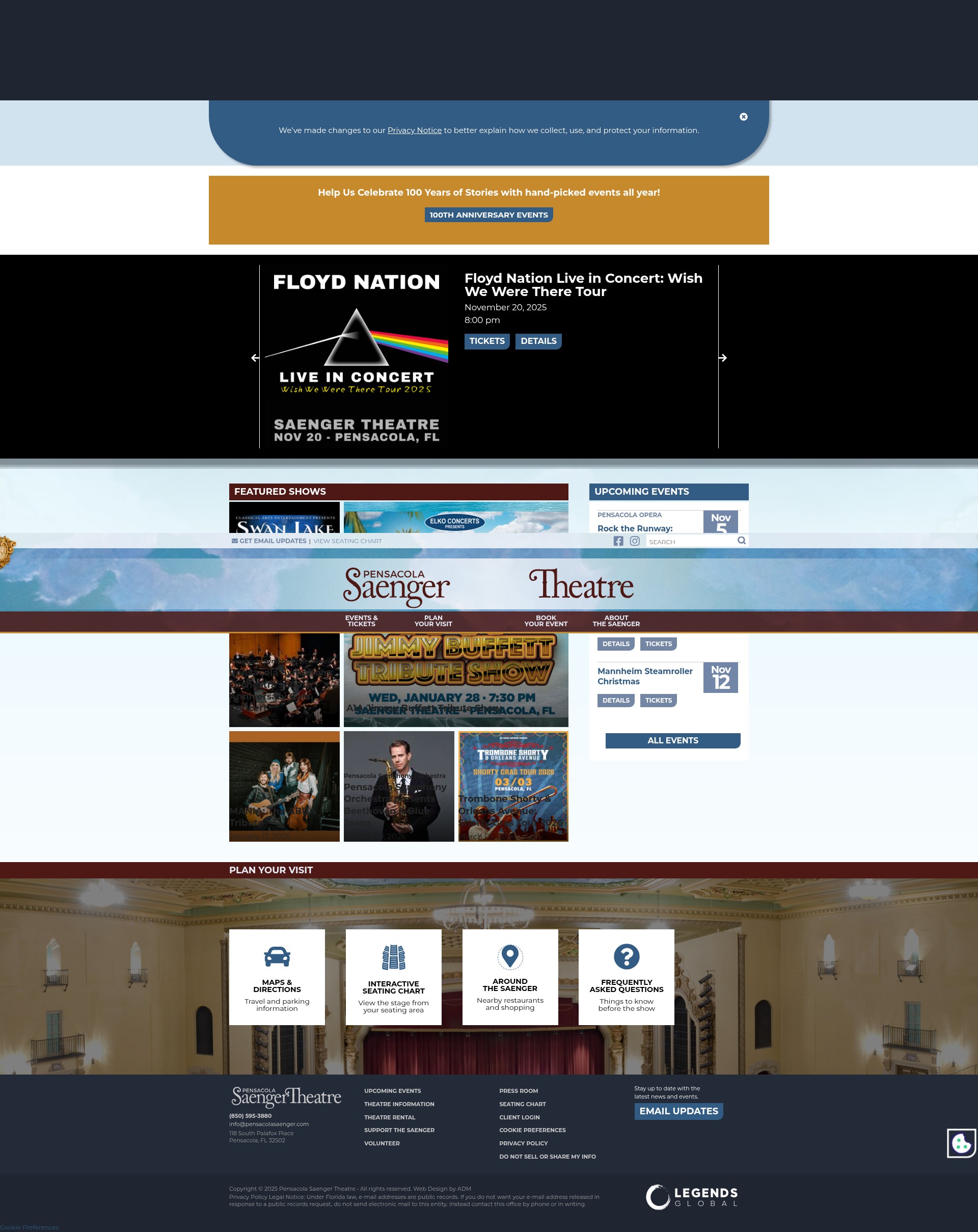 Screenshot of www.pensacolasaenger.com