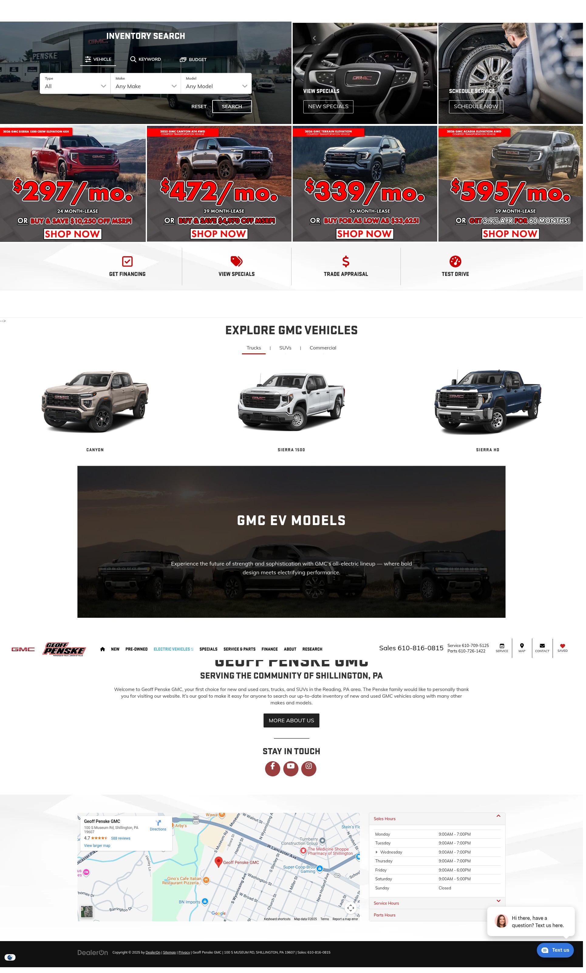 Screenshot of www.penskegmc.com