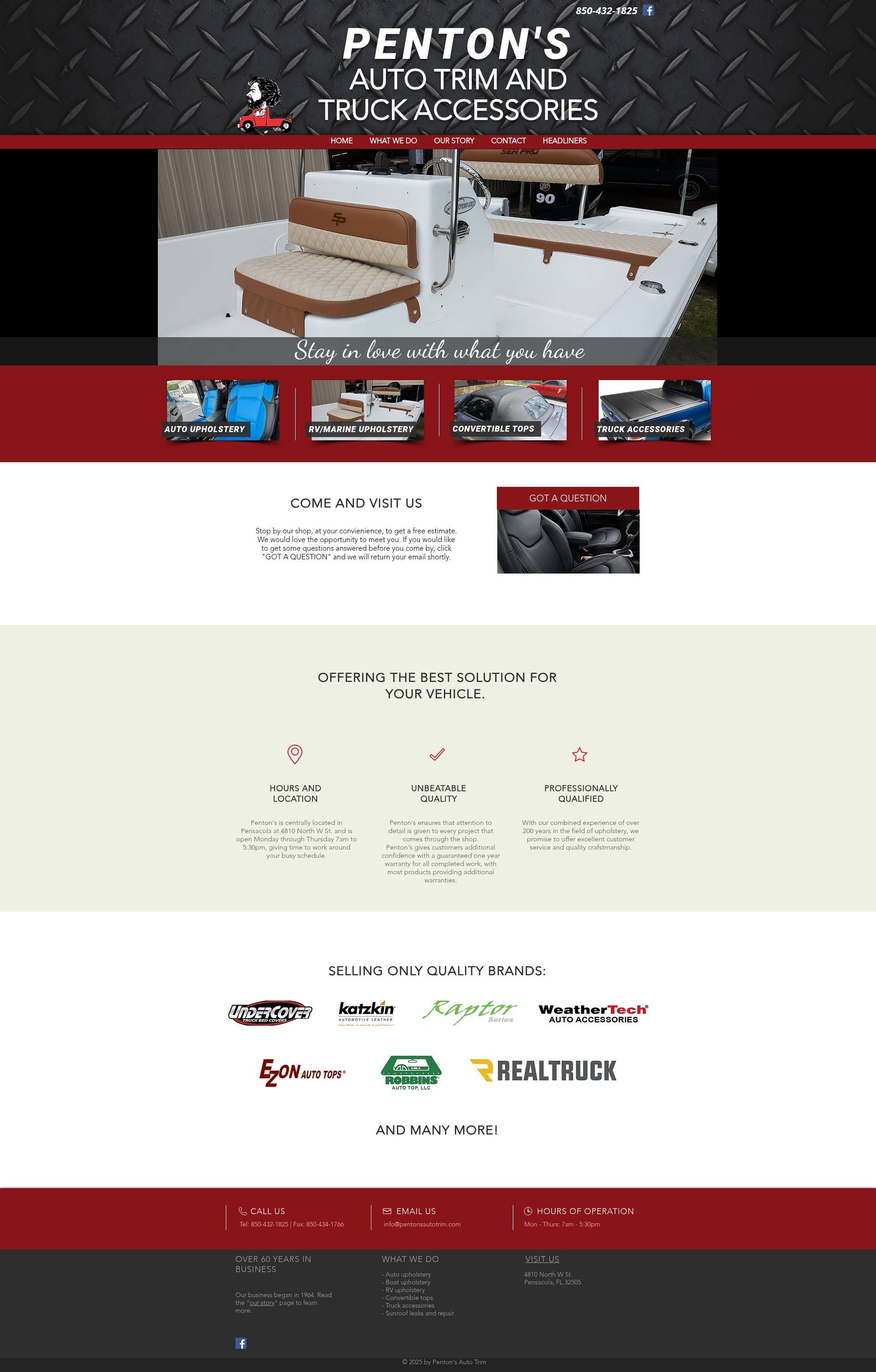 Screenshot of www.pentonsautotrim.com