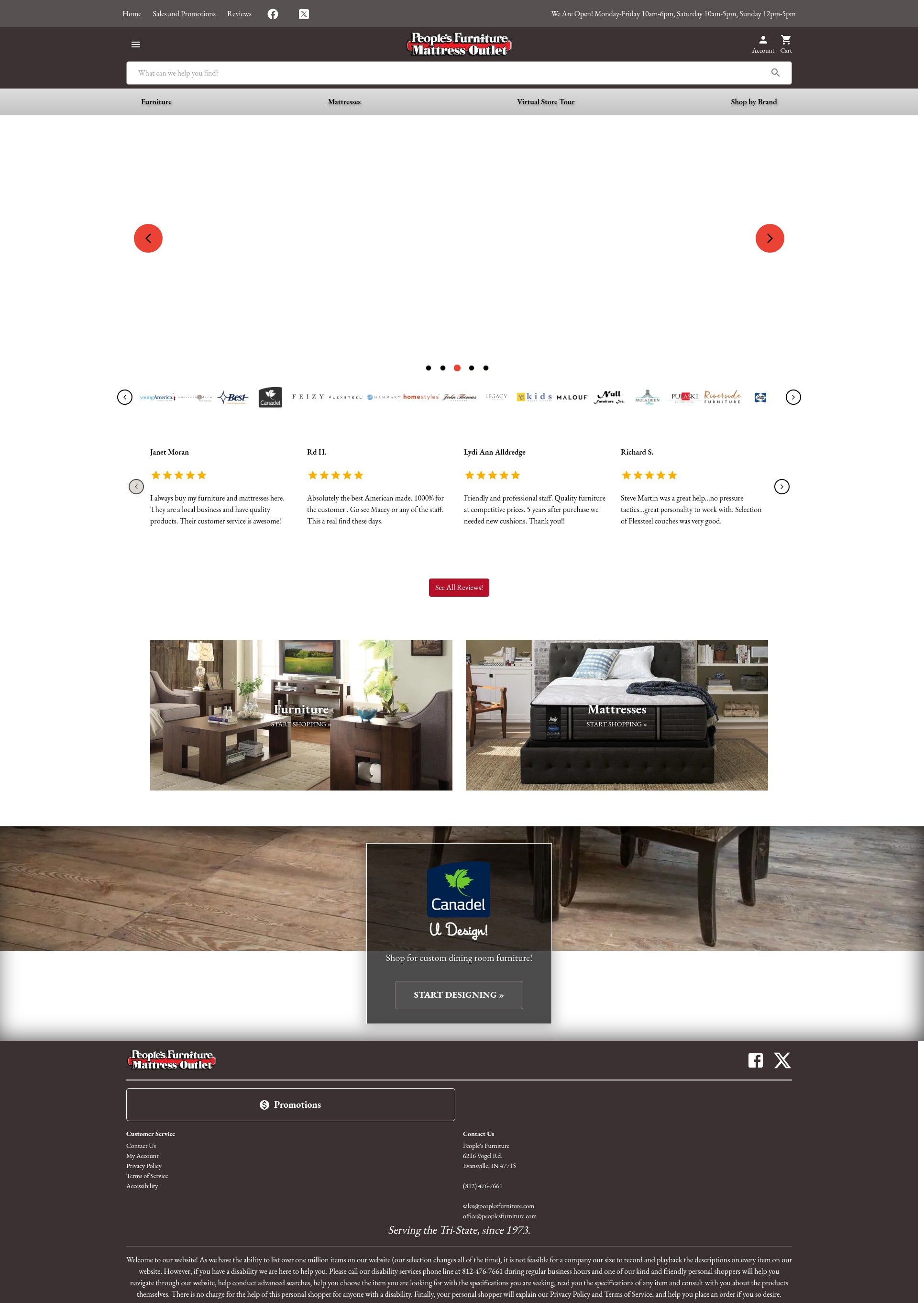 Screenshot of www.peoplesfurniture.com