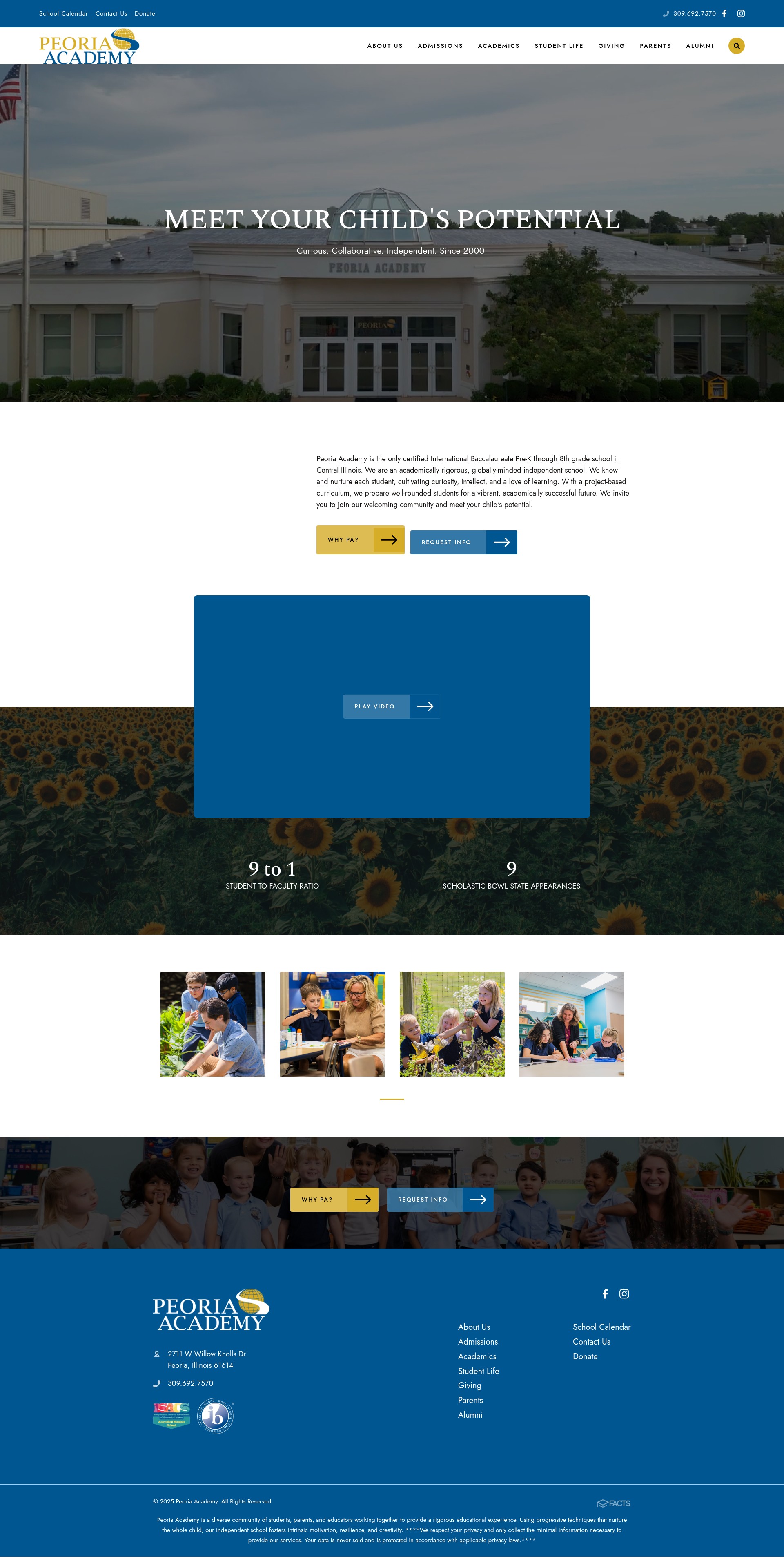 Screenshot of www.peoriaacademy.org