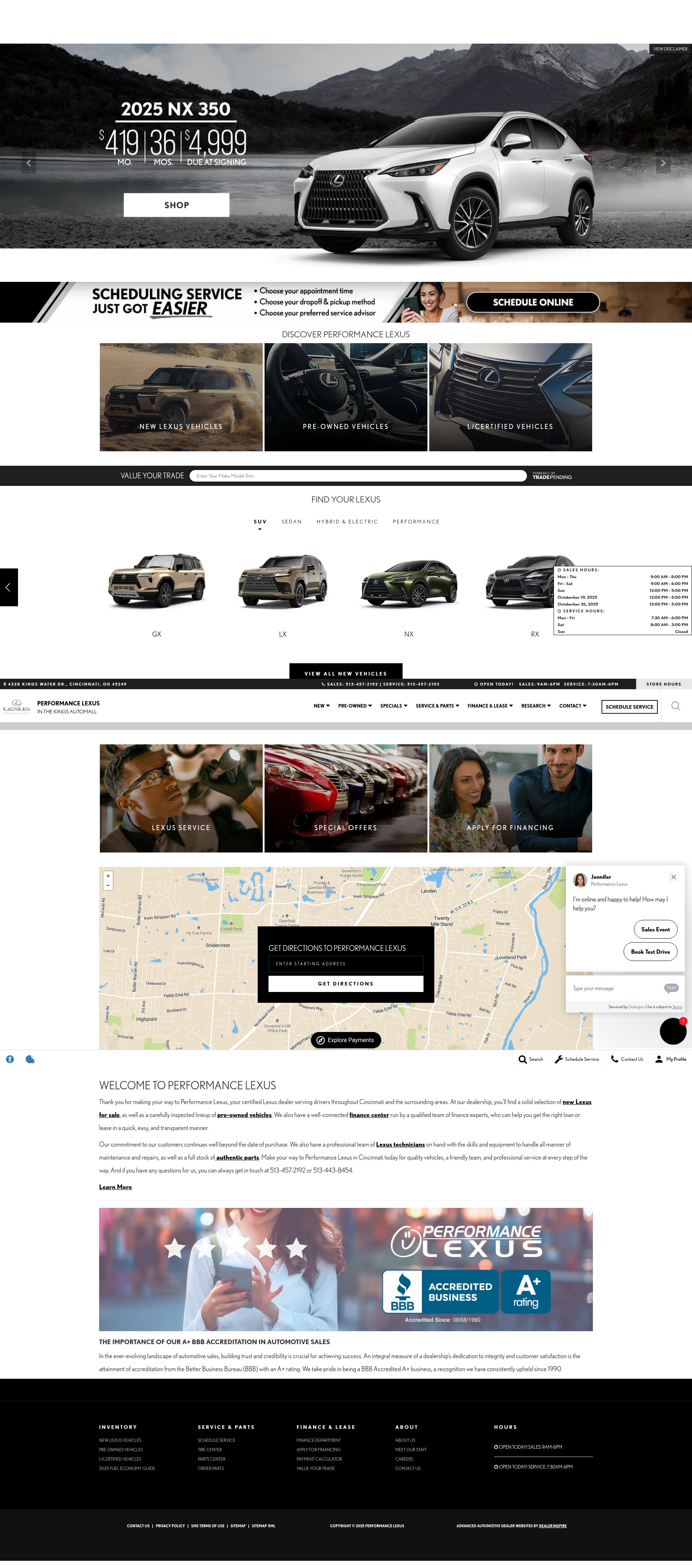 Screenshot of www.performancelexus.com