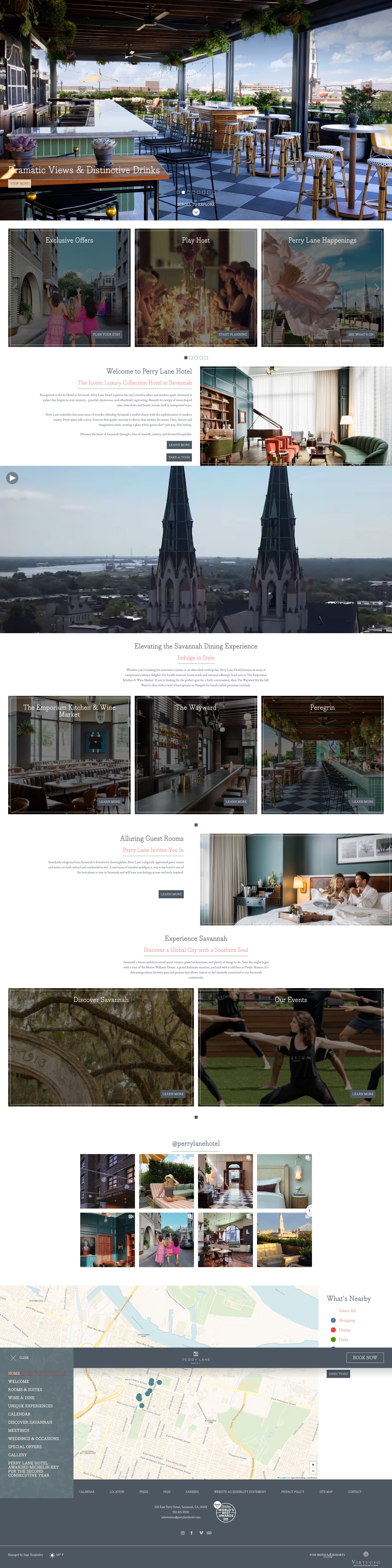 Screenshot of www.perrylanehotel.com