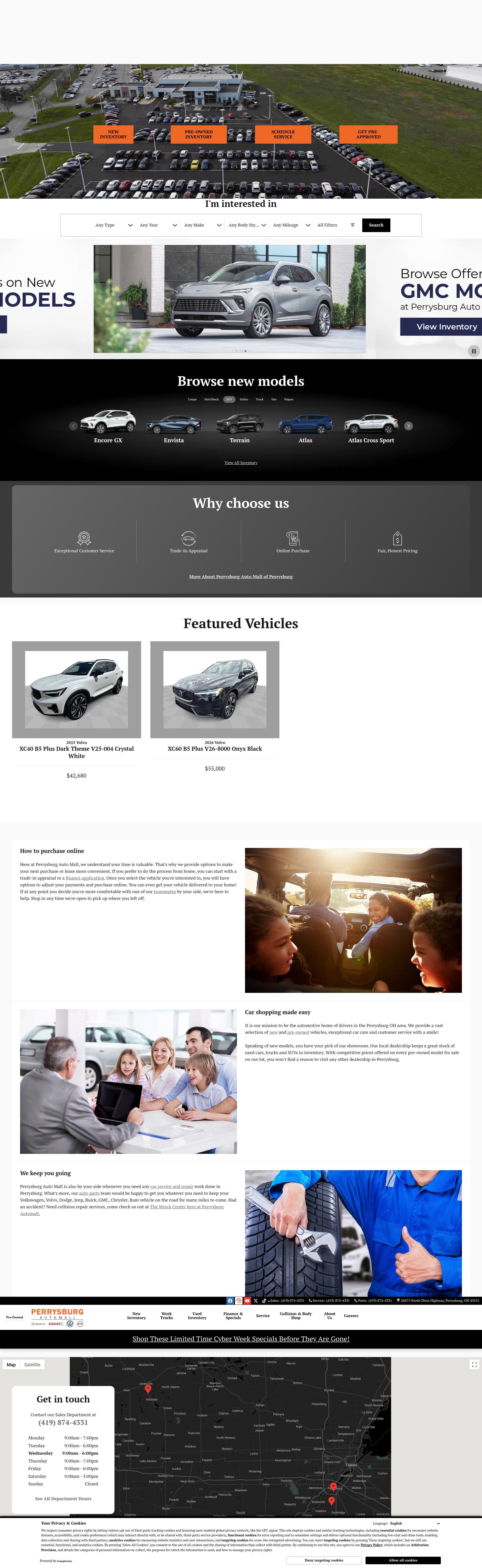 Screenshot of www.perrysburgautomall.com