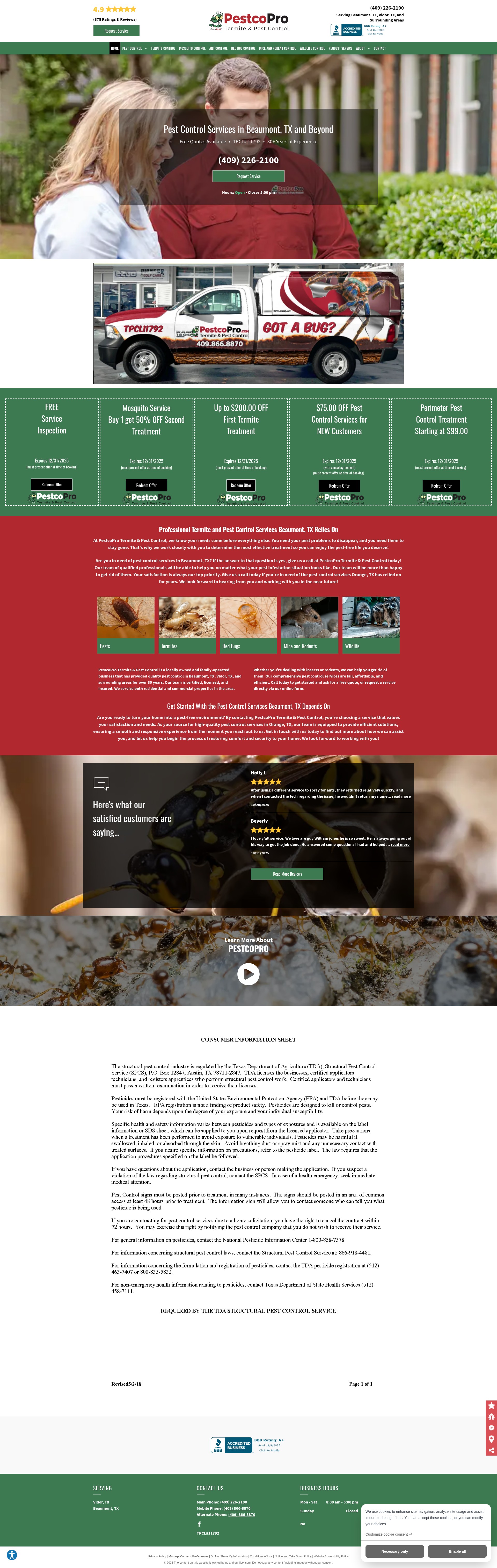 Screenshot of www.pestcopro.com