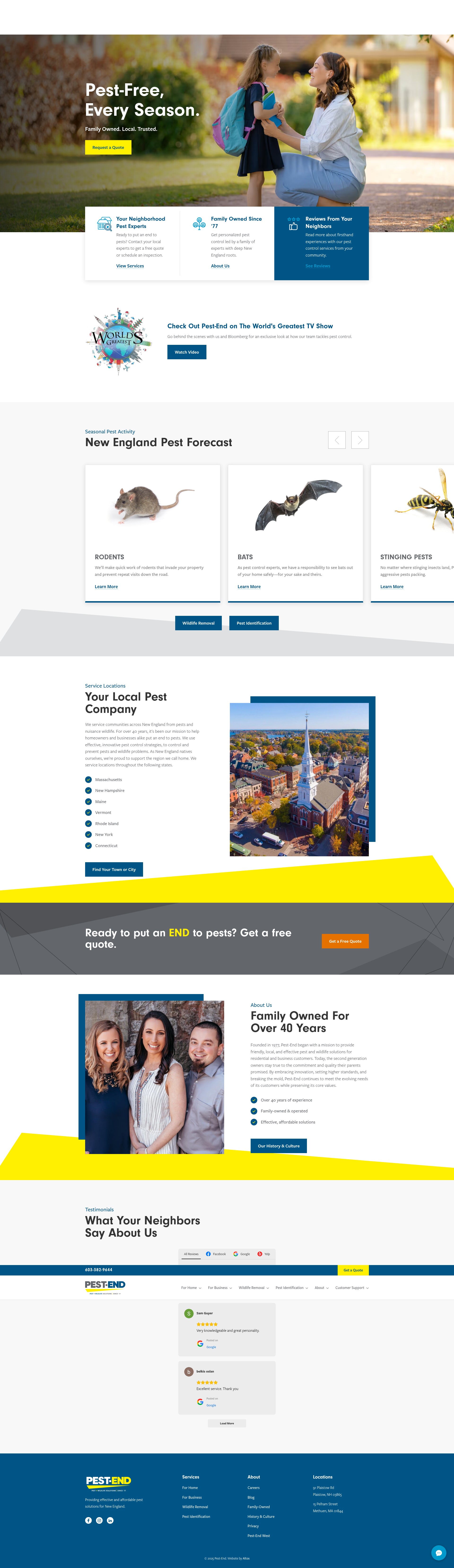 Screenshot of www.pestendinc.com