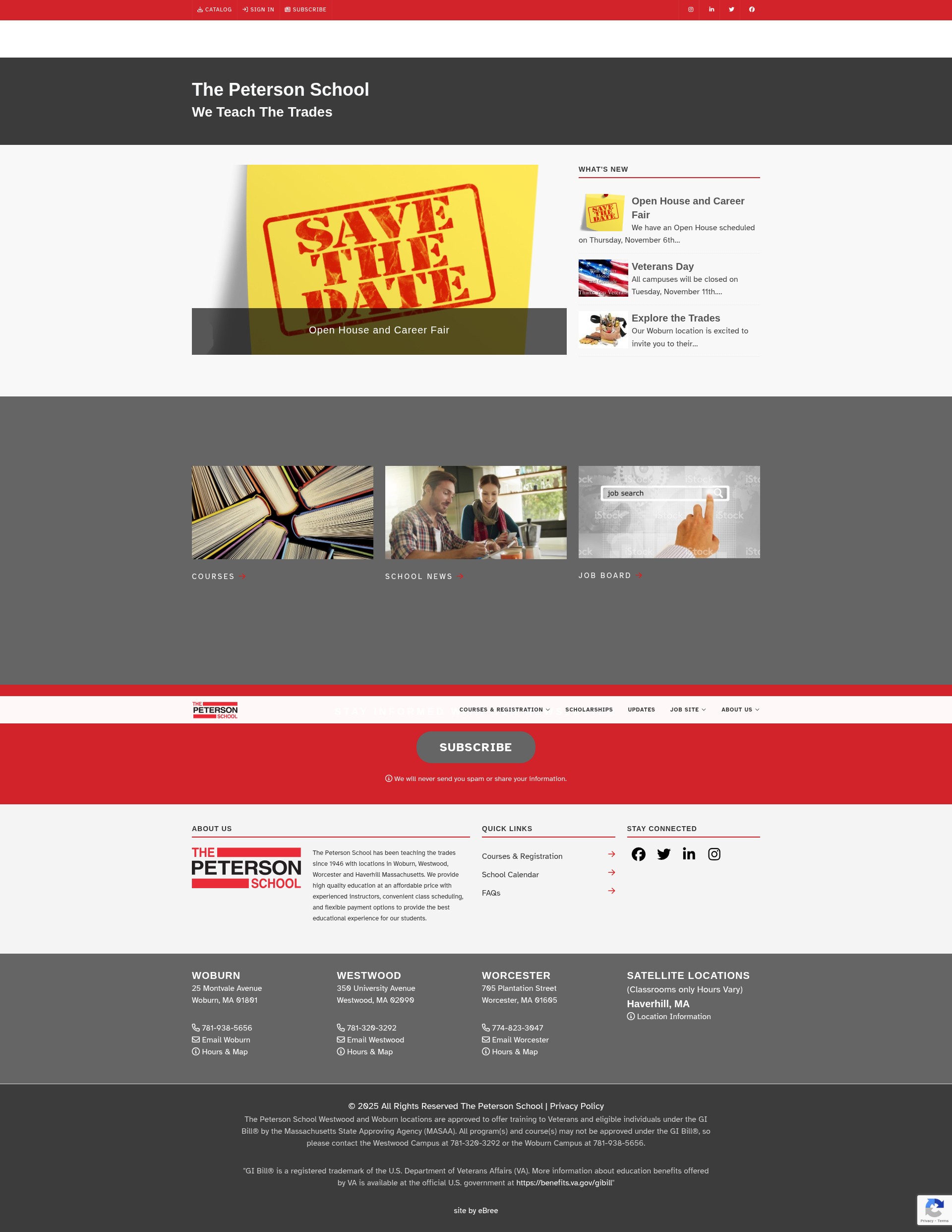 Screenshot of www.petersonschool.com