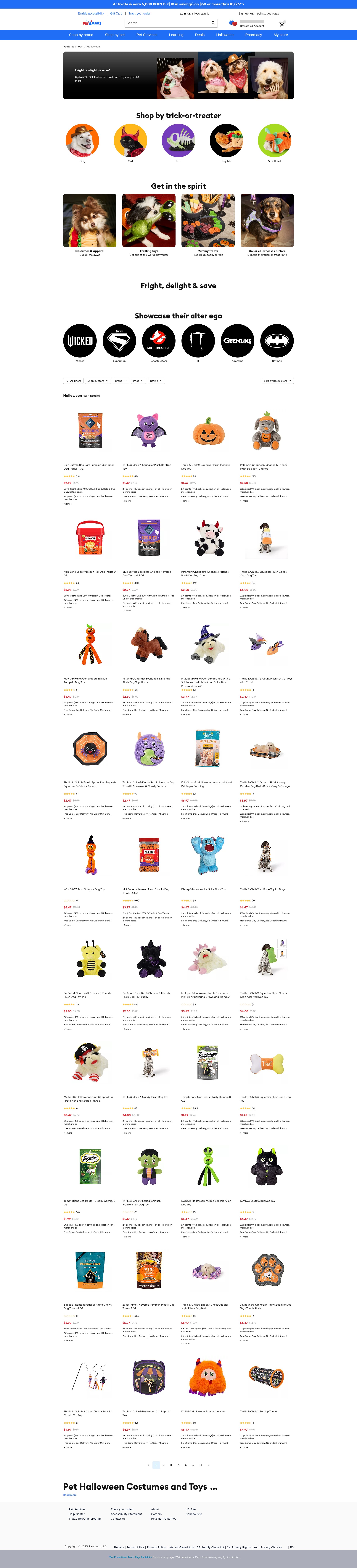 Screenshot of www.petsmart.com