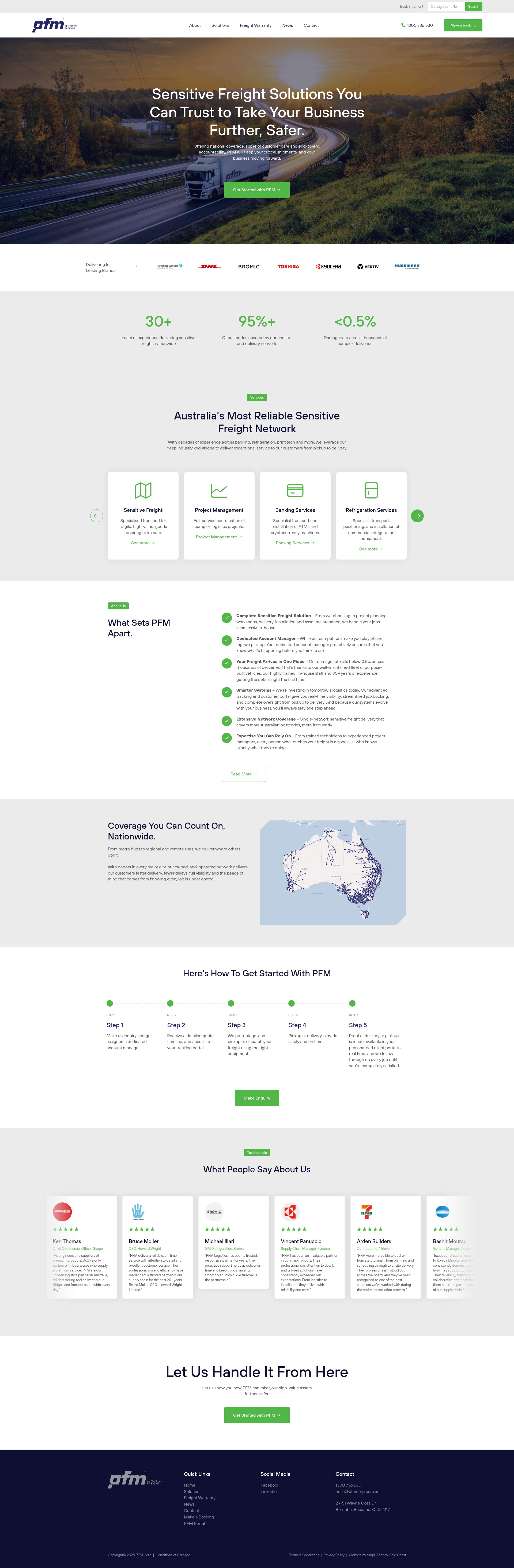 Screenshot of www.pfmcorp.com.au