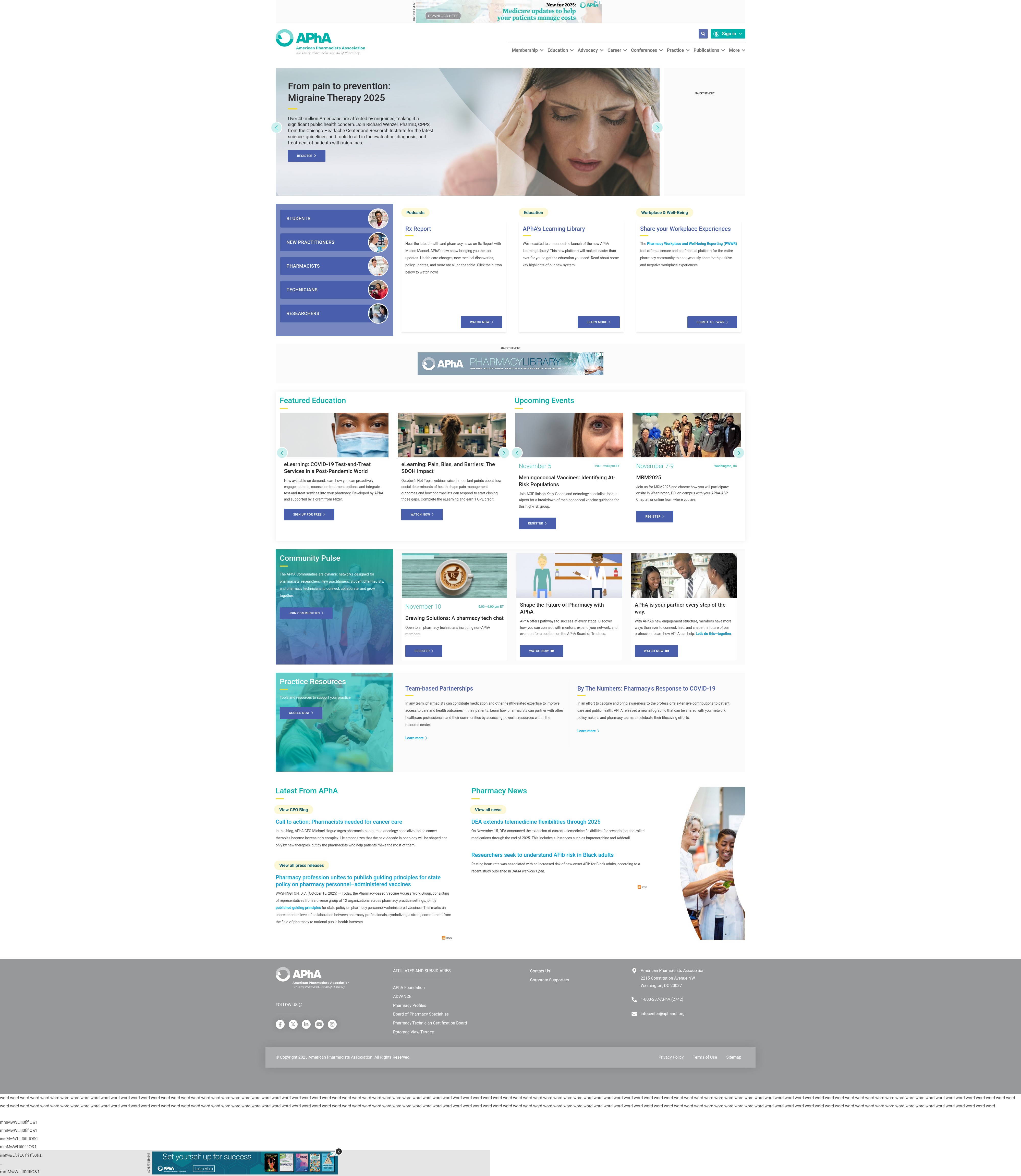 Screenshot of www.pharmacist.com