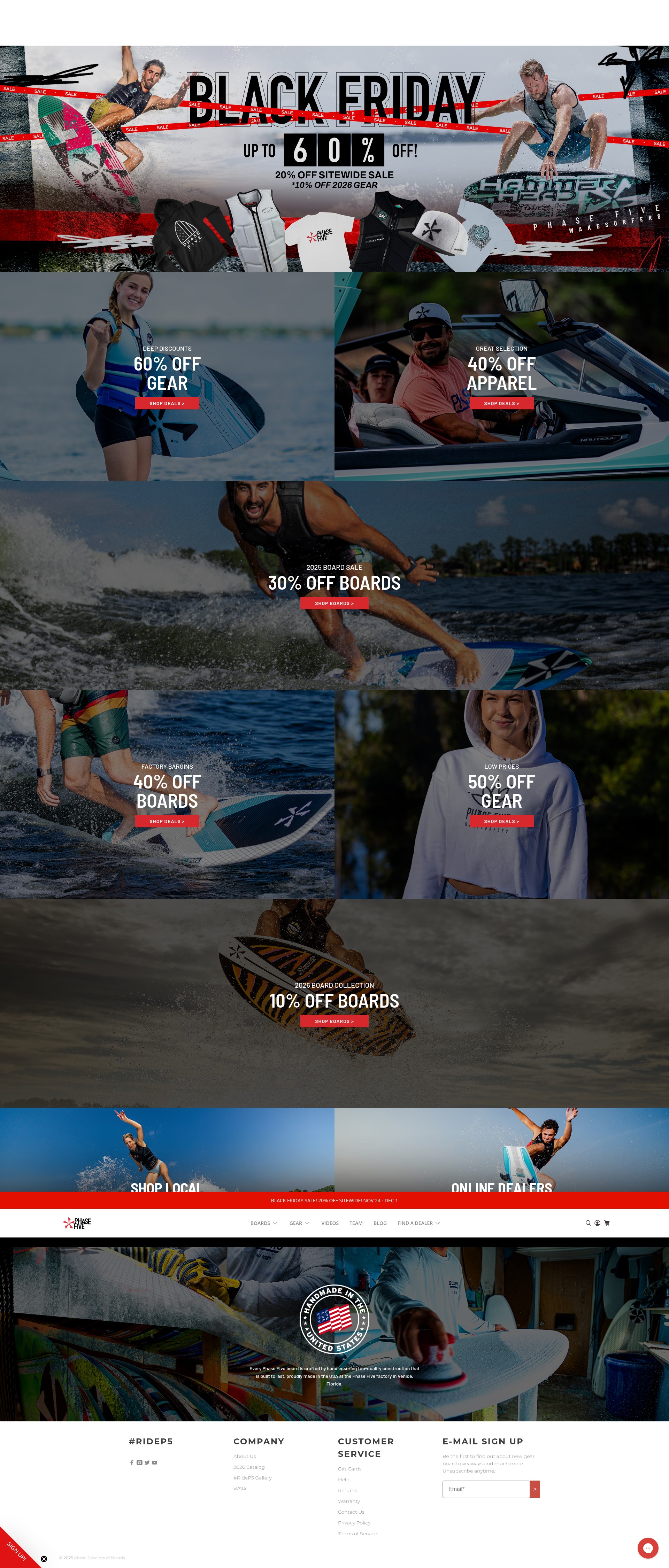 Screenshot of www.phase5boards.com