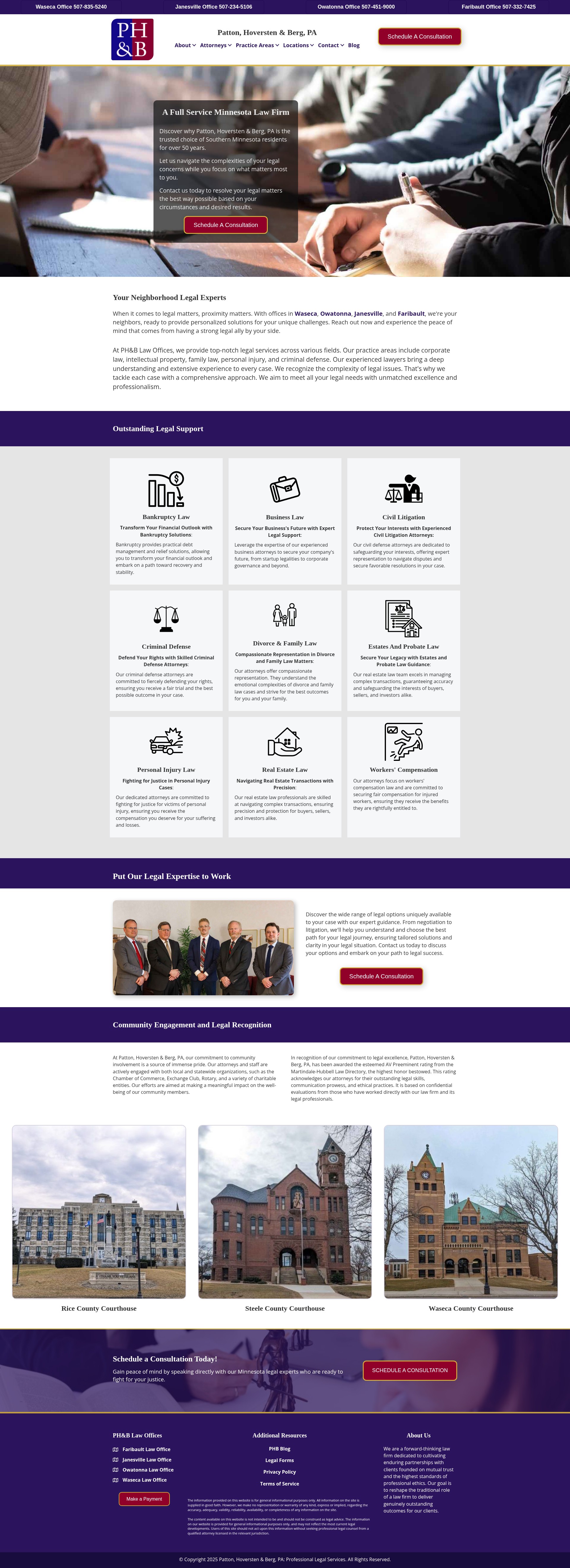 Screenshot of www.phblawoffice.com
