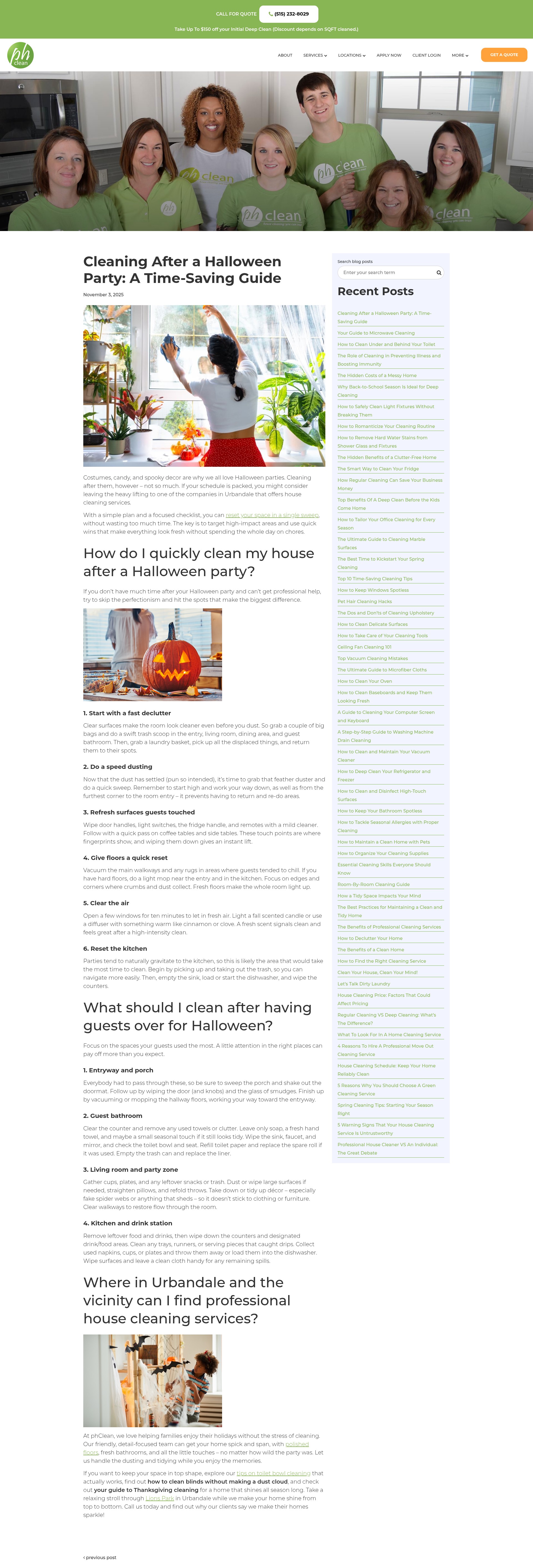 Screenshot of www.phclean.net