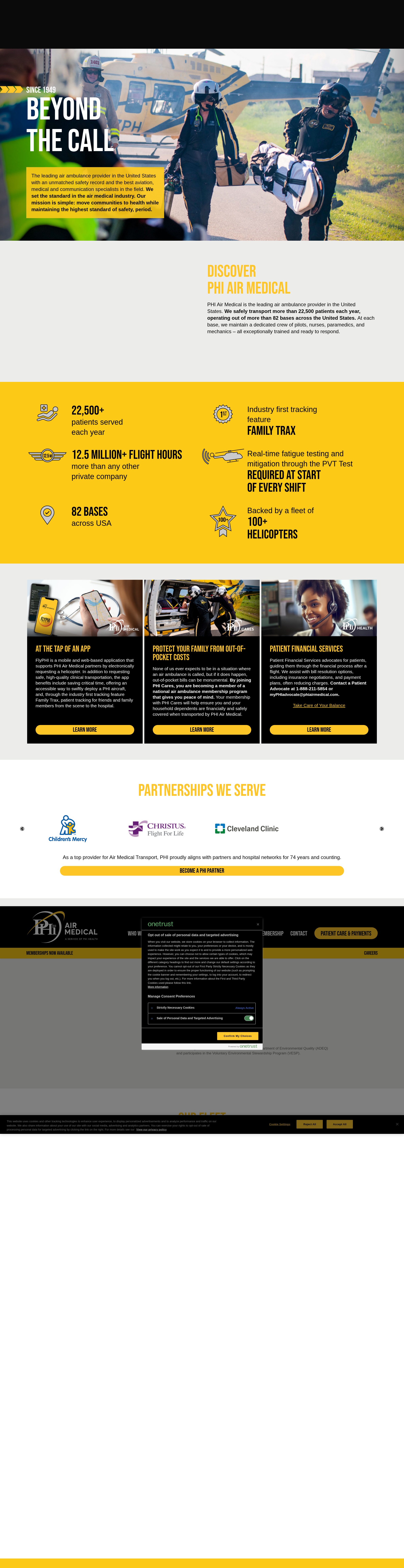 Screenshot of www.phiairmedical.com