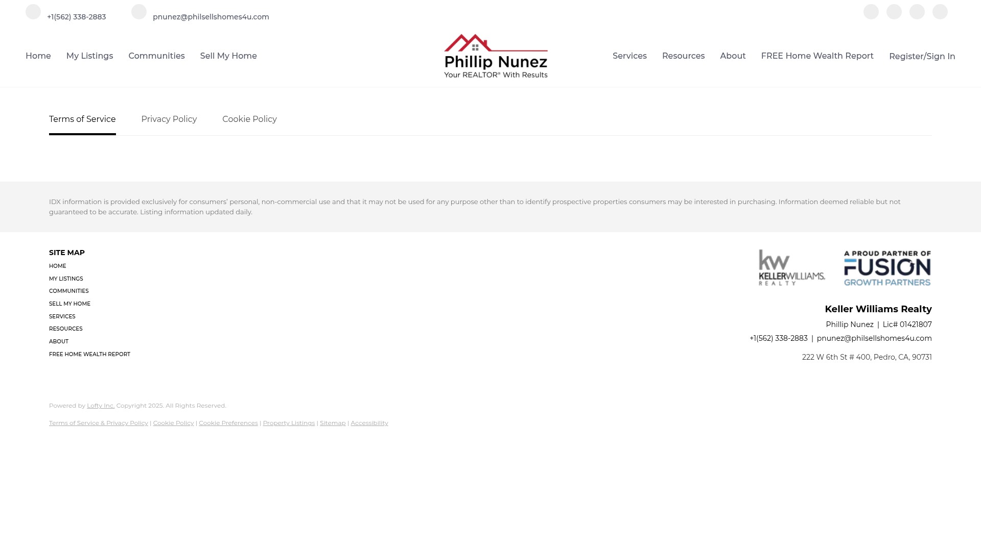 Screenshot of www.phillipnunez.com