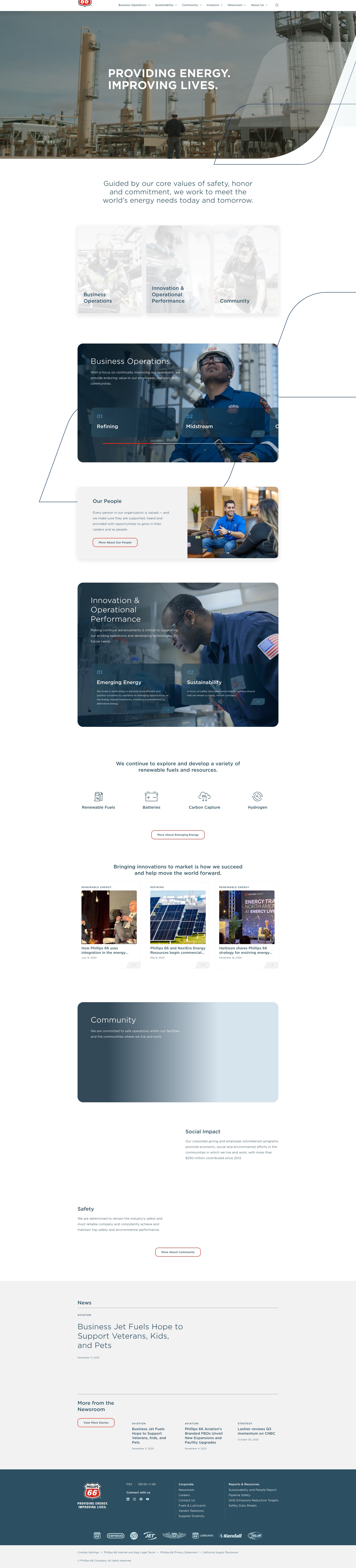 Screenshot of www.phillips66.com
