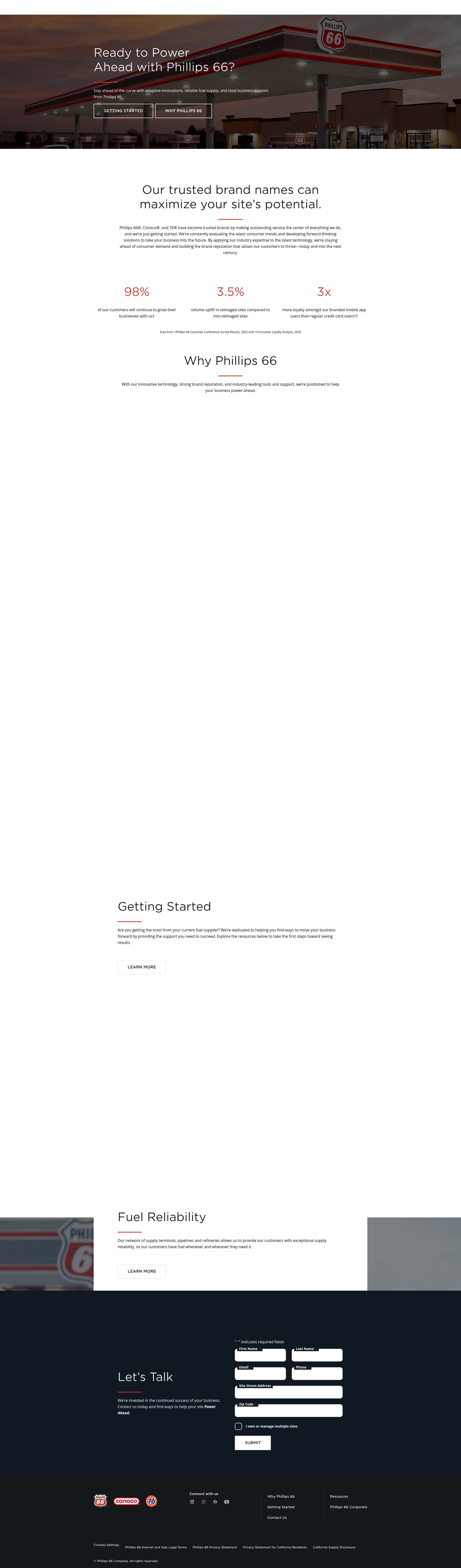 Screenshot of www.phillips66fuelsupplier.com
