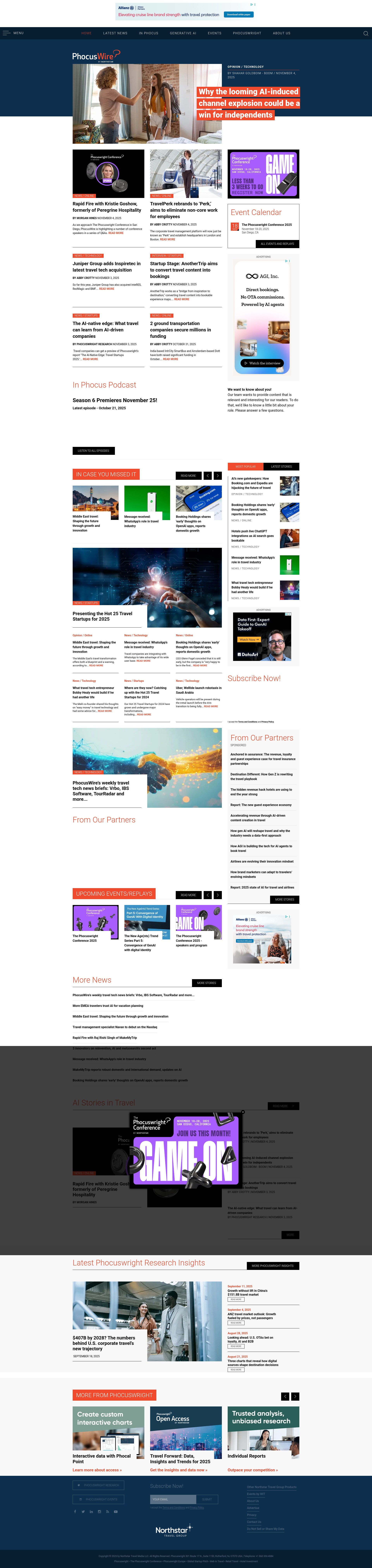 Screenshot of www.phocuswire.com