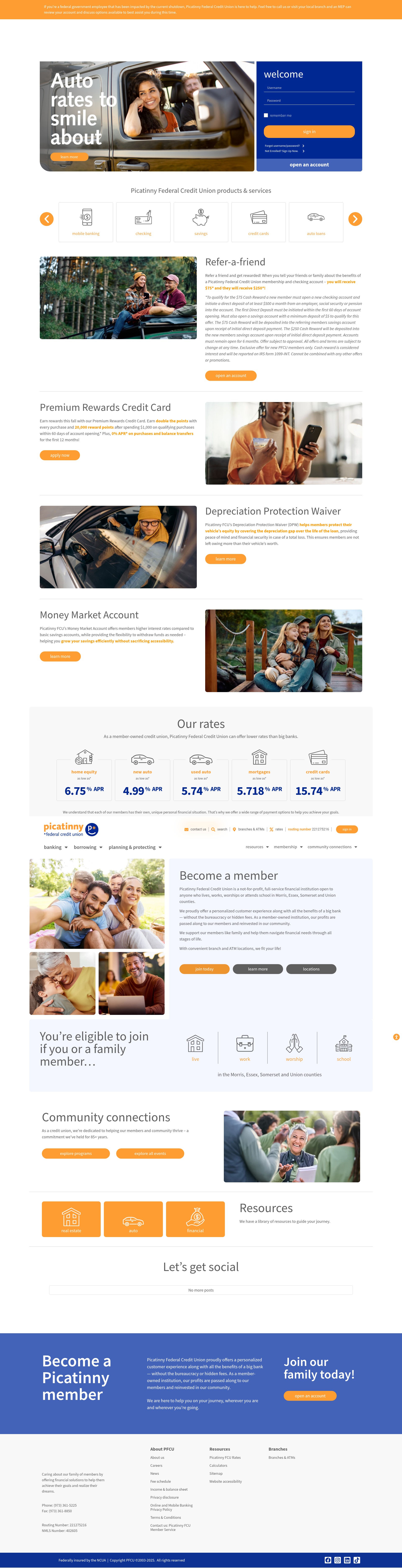 Screenshot of www.picacreditunion.com