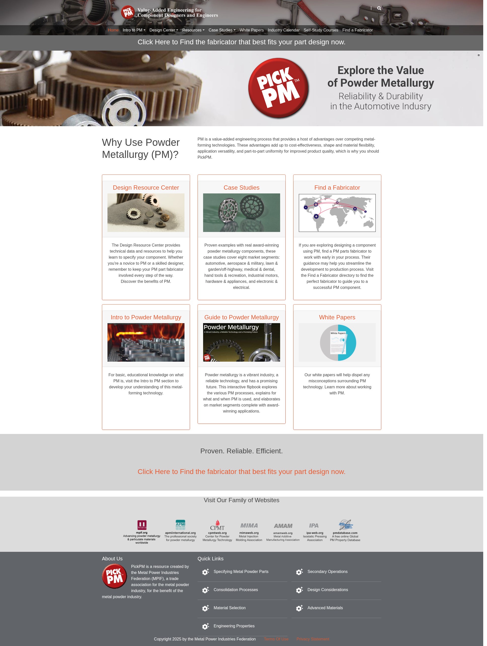 Screenshot of www.pickpm.com