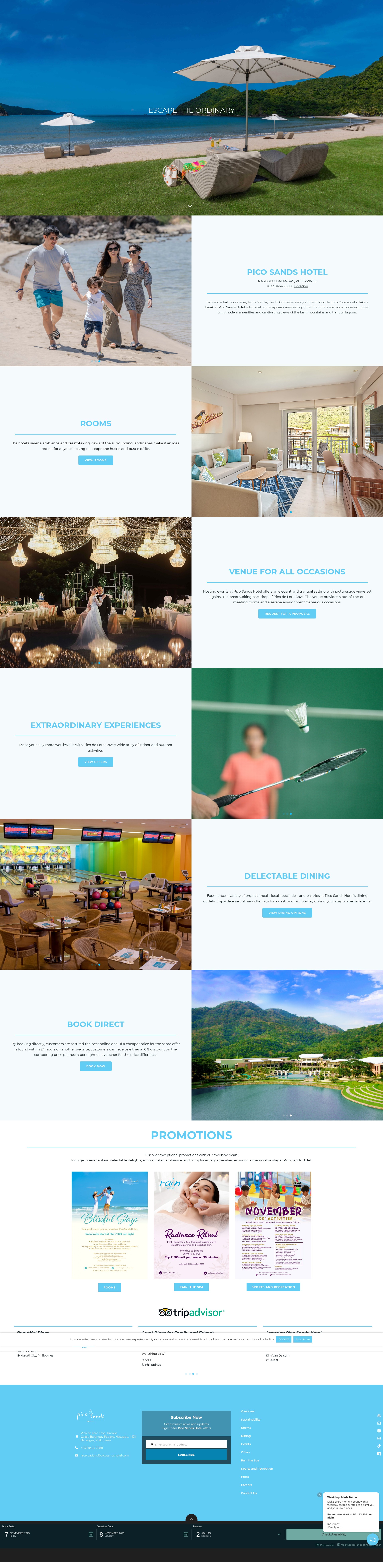 Screenshot of www.picosandshotel.com