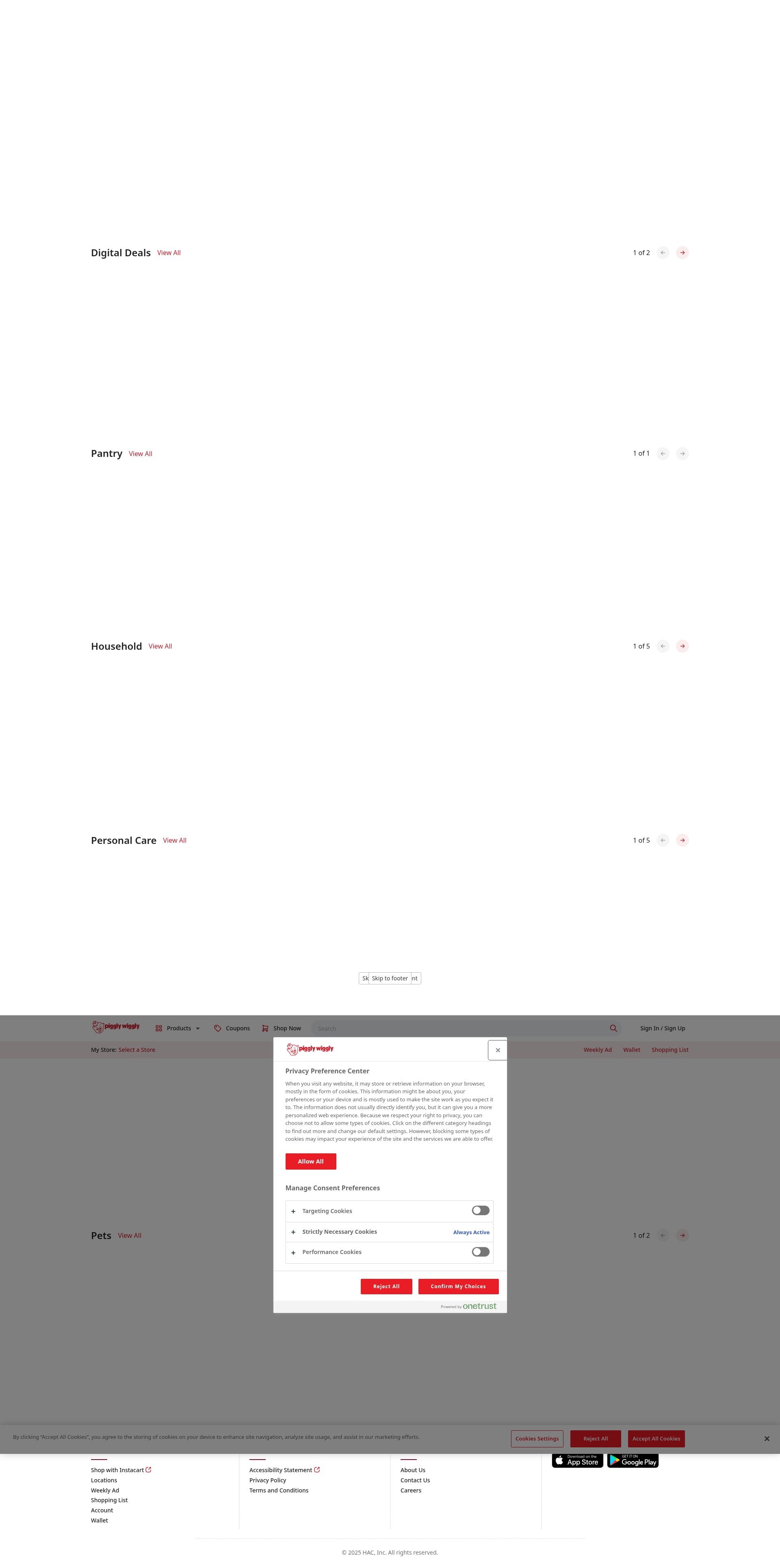 Screenshot of www.pigglywiggly-ga.com