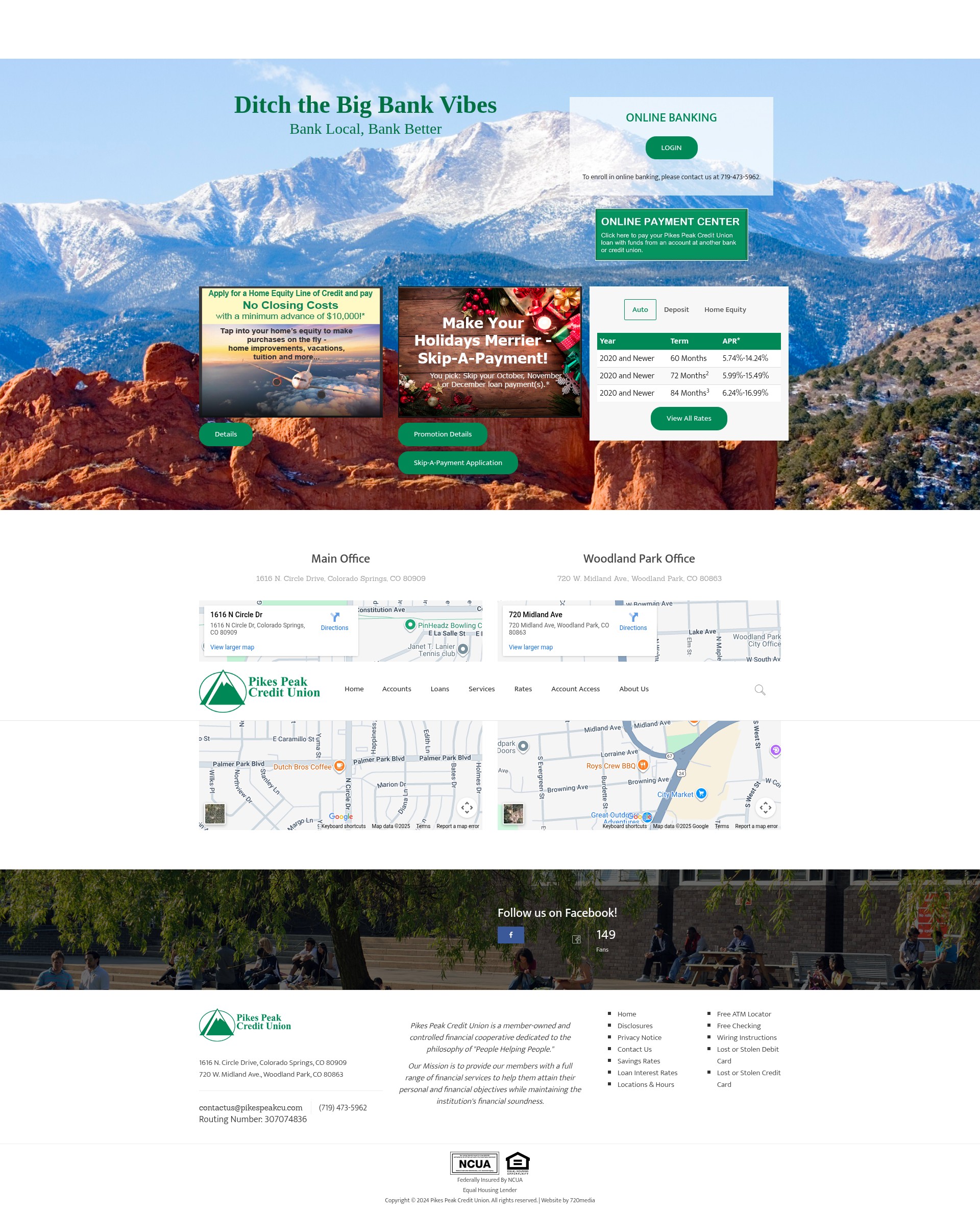 Screenshot of www.pikespeakcu.com