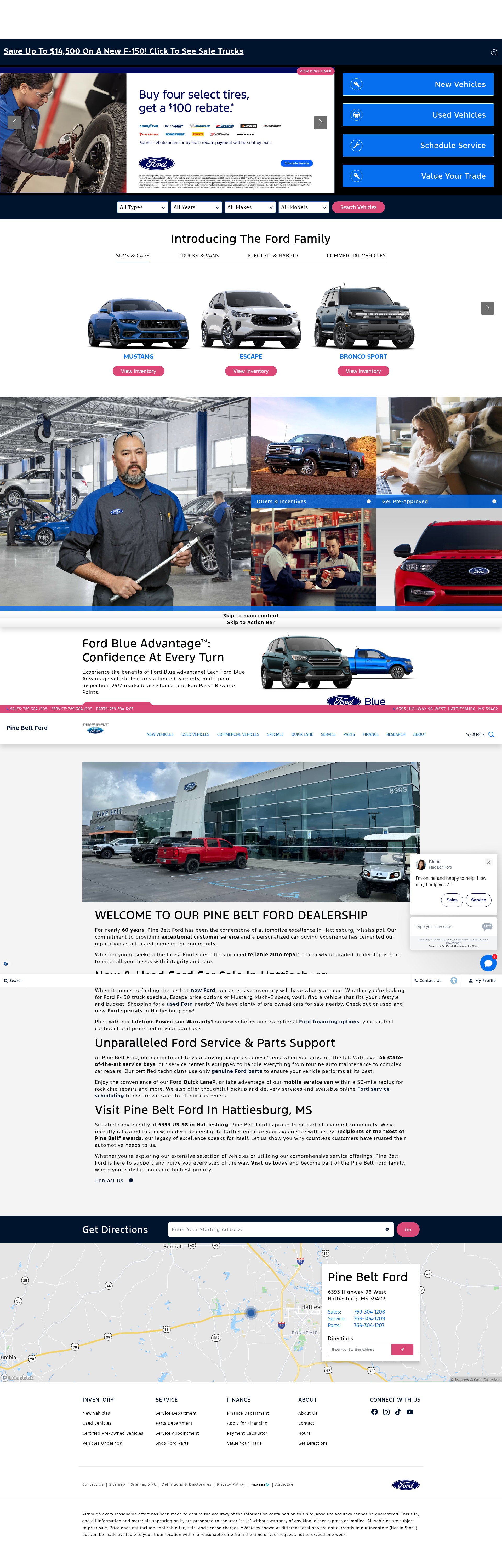 Screenshot of www.pinebeltford.com
