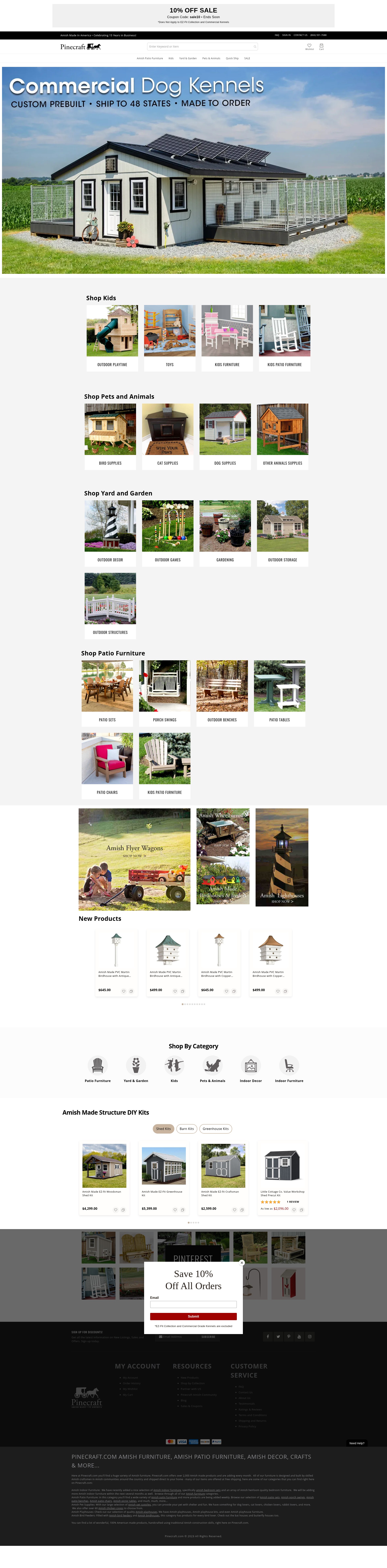Screenshot of www.pinecraft.com
