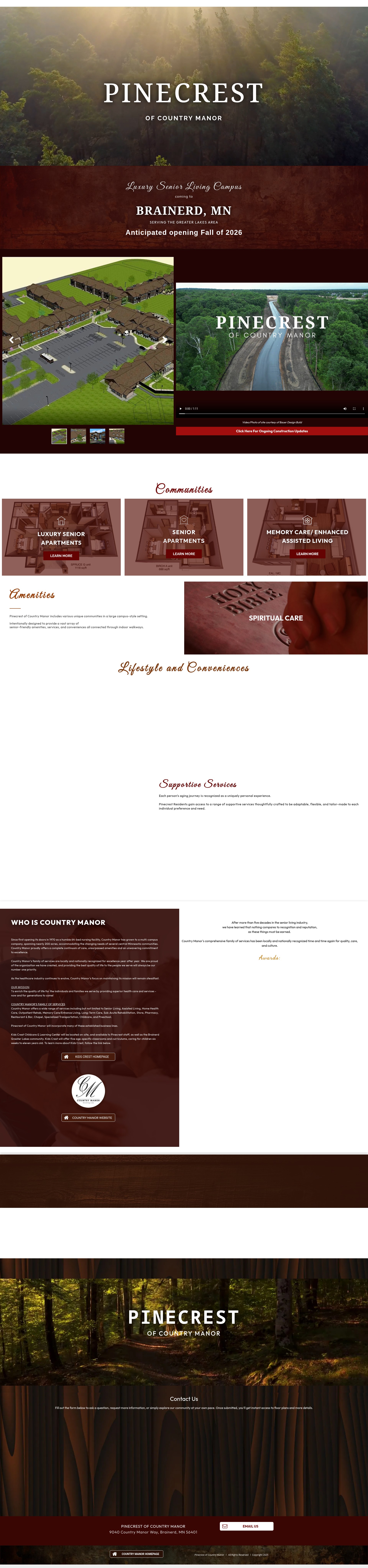 Screenshot of www.pinecrestofcountrymanor.org