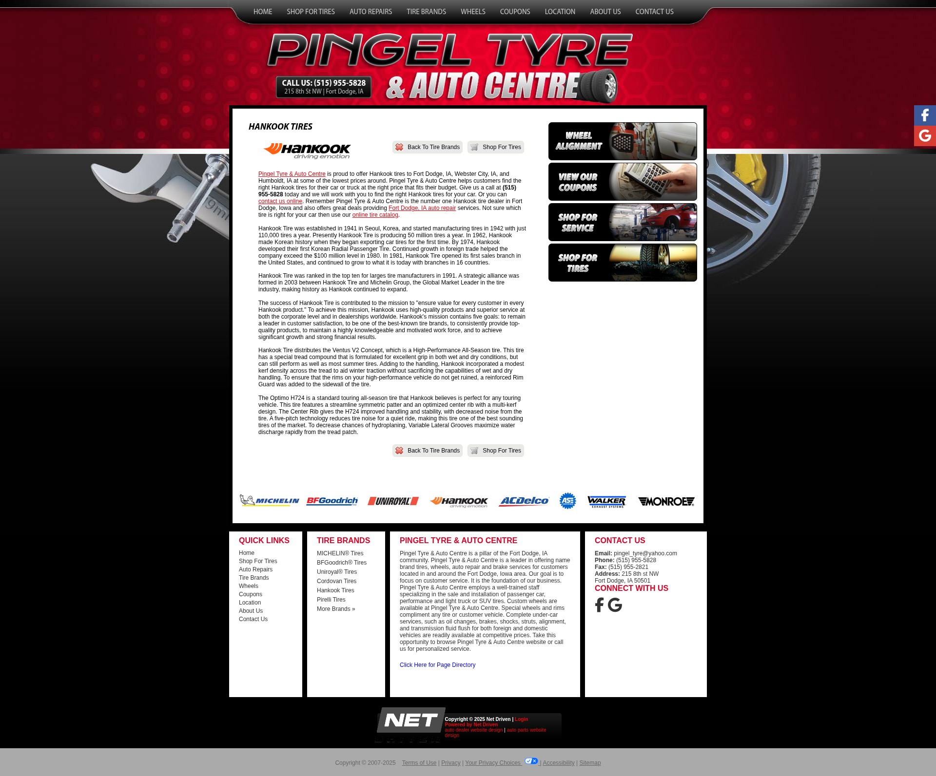 Screenshot of www.pingeltyre.com