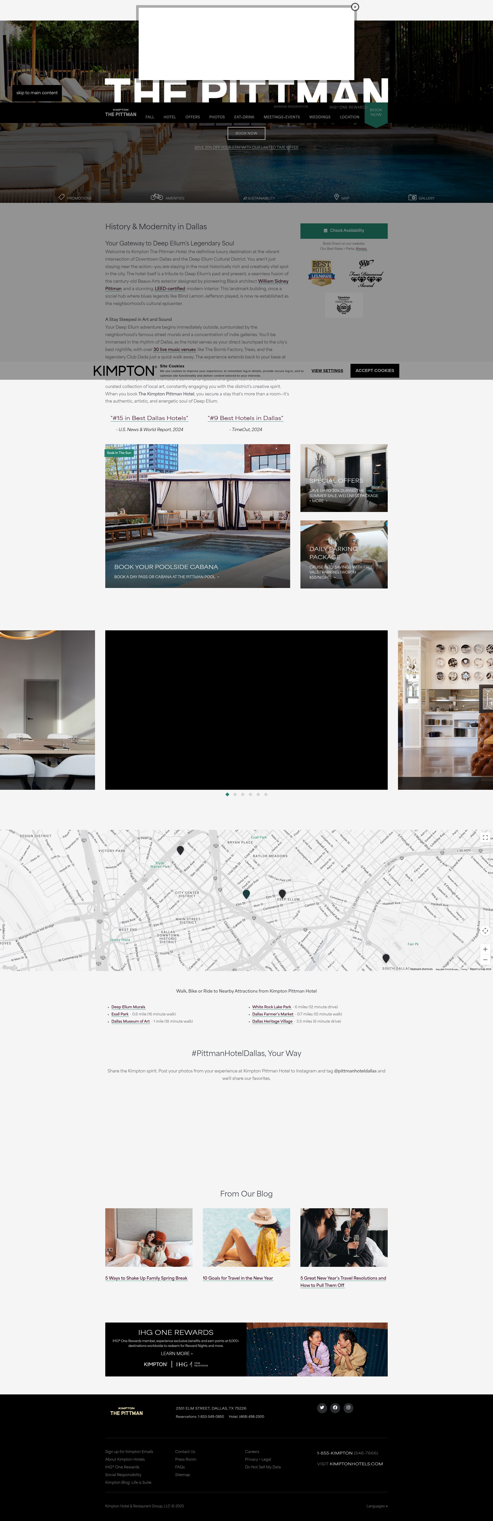 Screenshot of www.pittmanhoteldallas.com