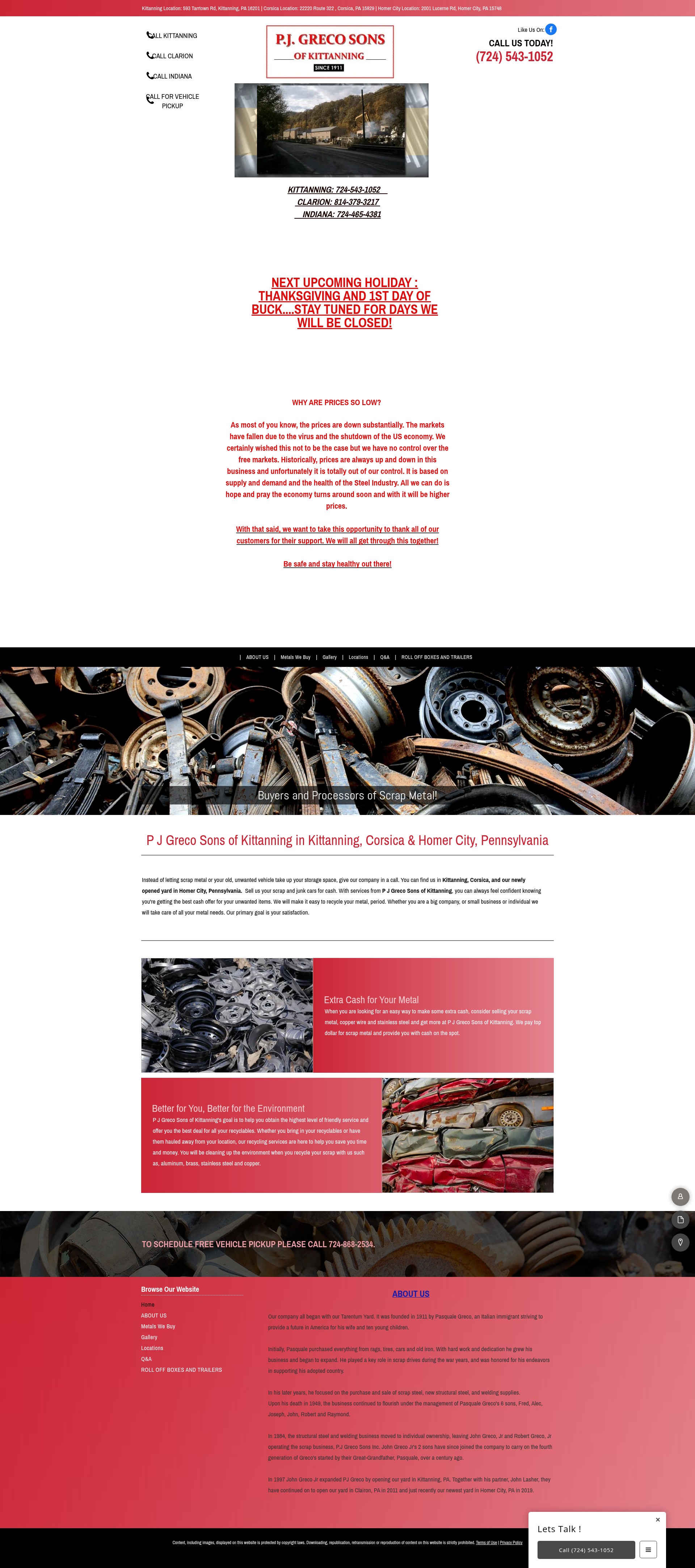 Screenshot of www.pjgrecoktg.com