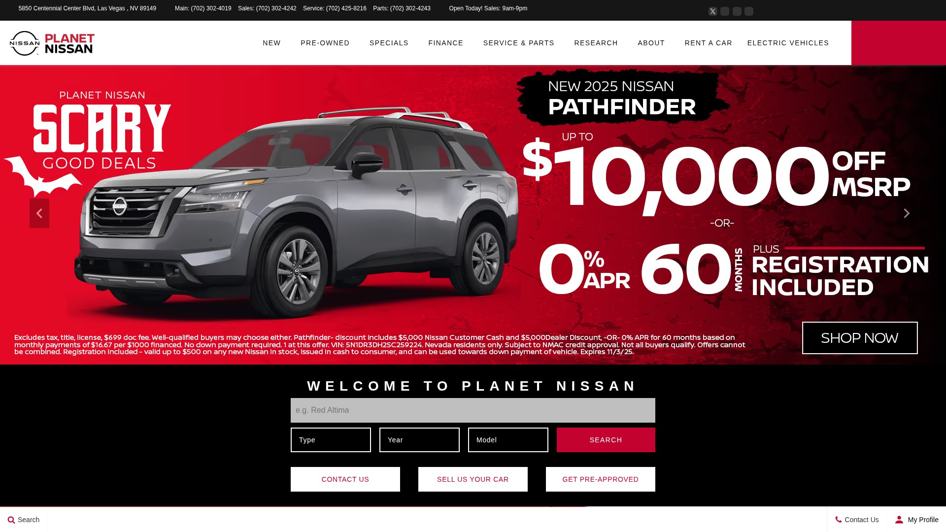 Screenshot of www.planet-nissan.com