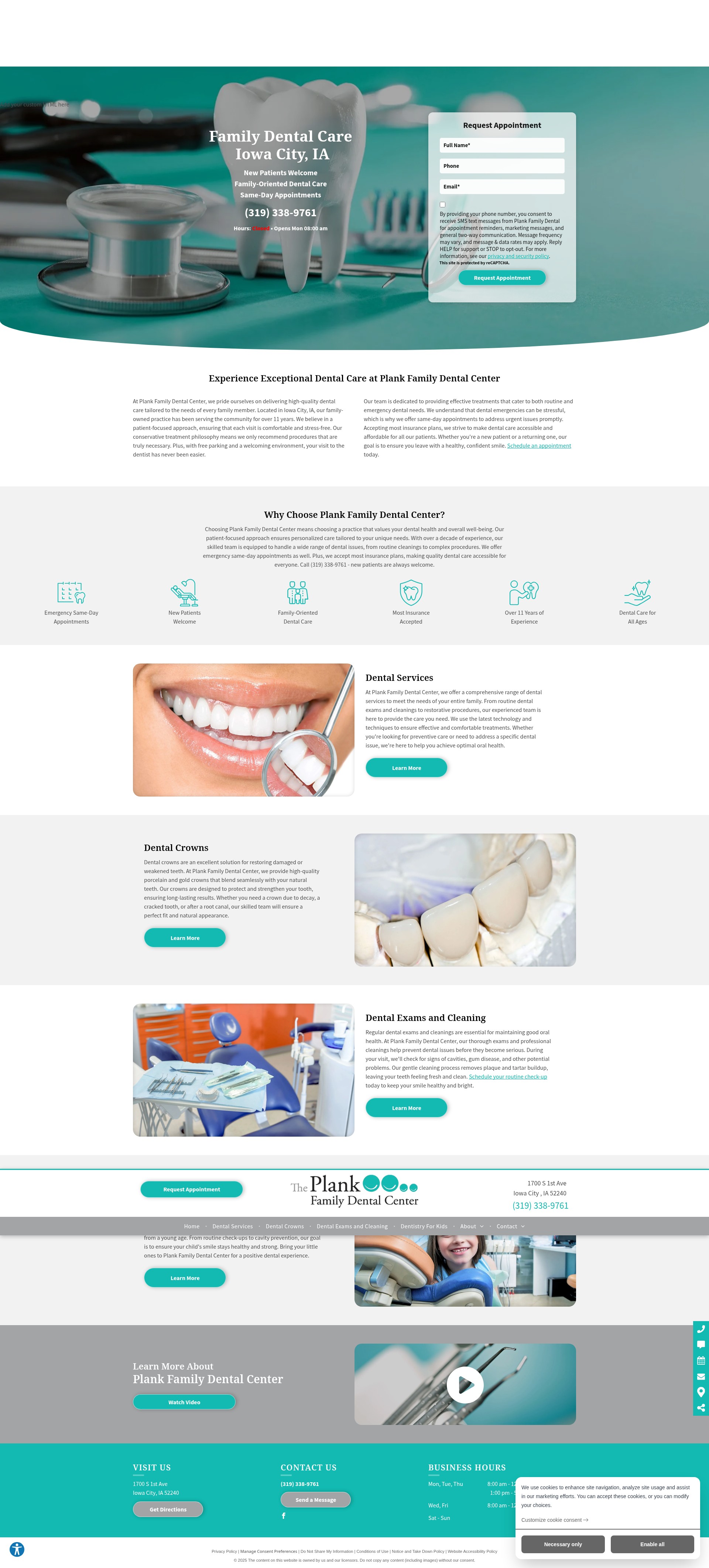 Screenshot of www.plankfamilydentalcenter.com