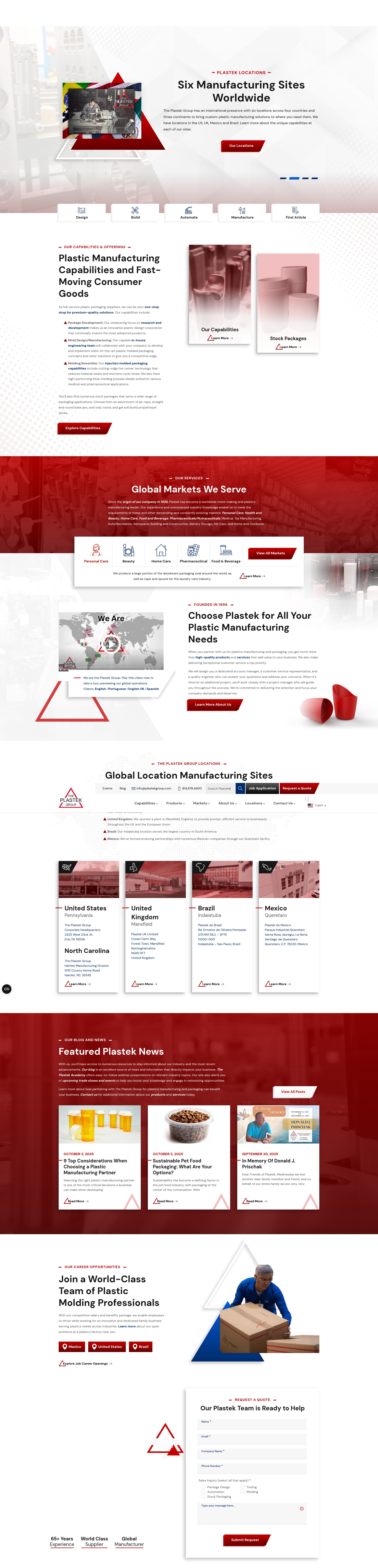 Screenshot of www.plastekgroup.com