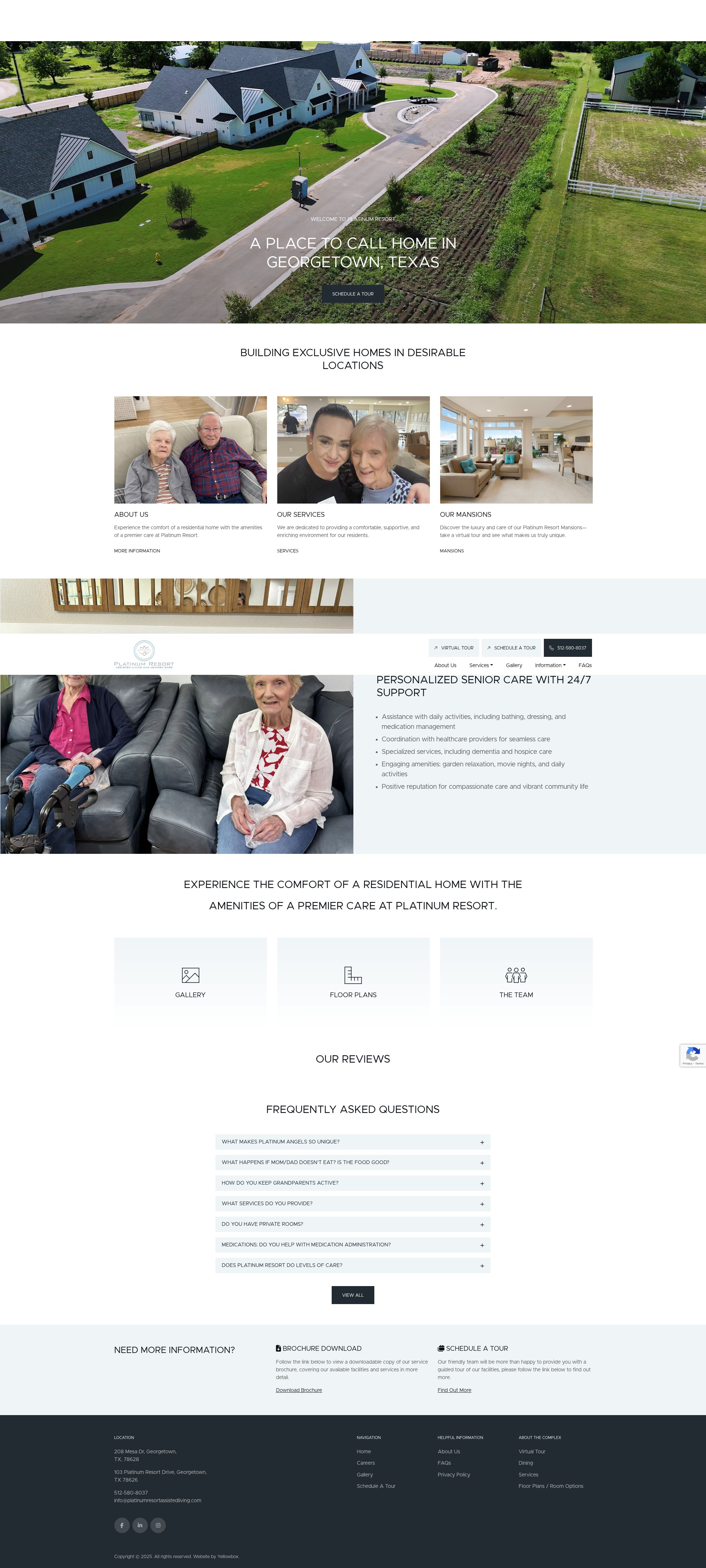 Screenshot of www.platinumresortassistedliving.com