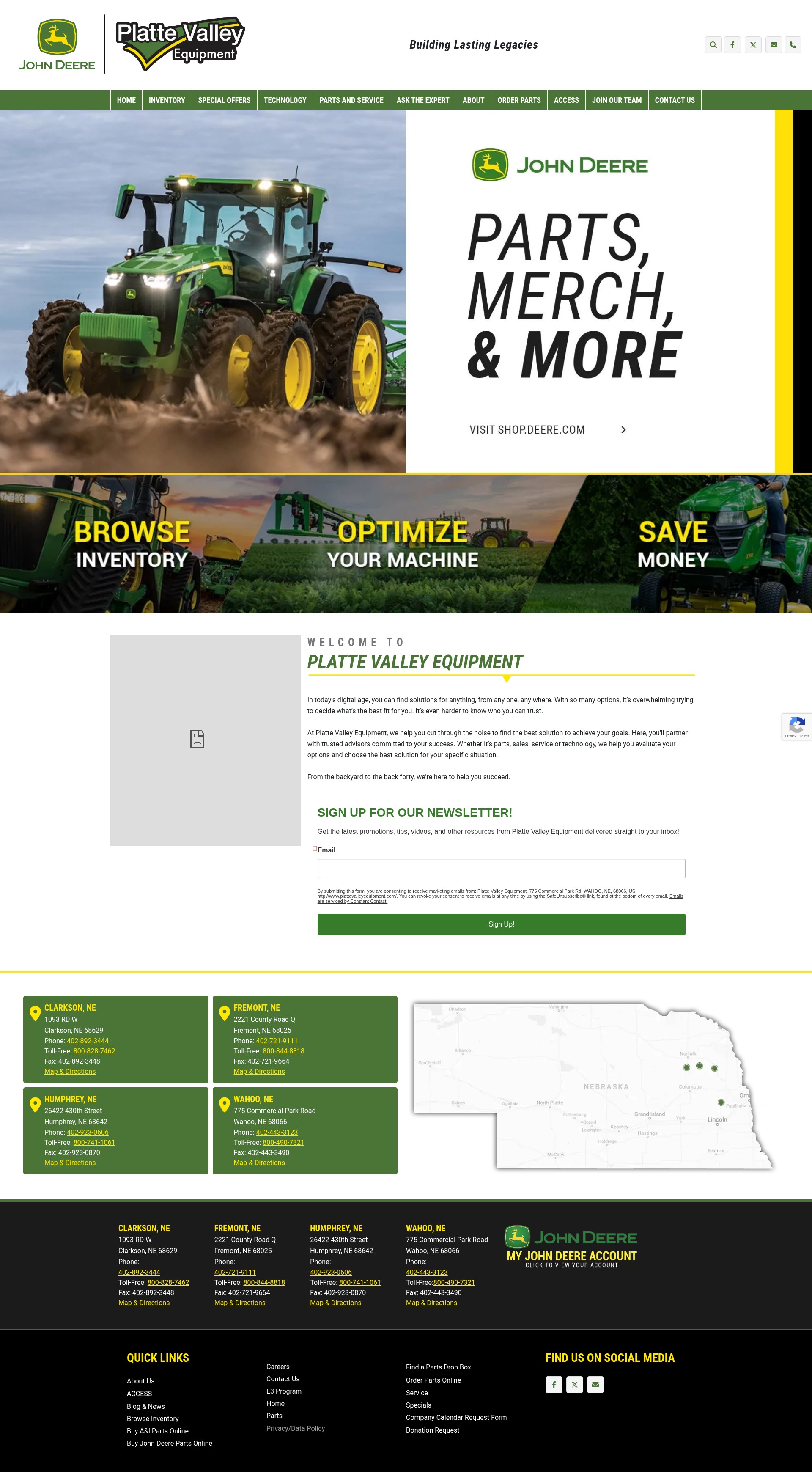 Screenshot of www.plattevalleyequipment.com