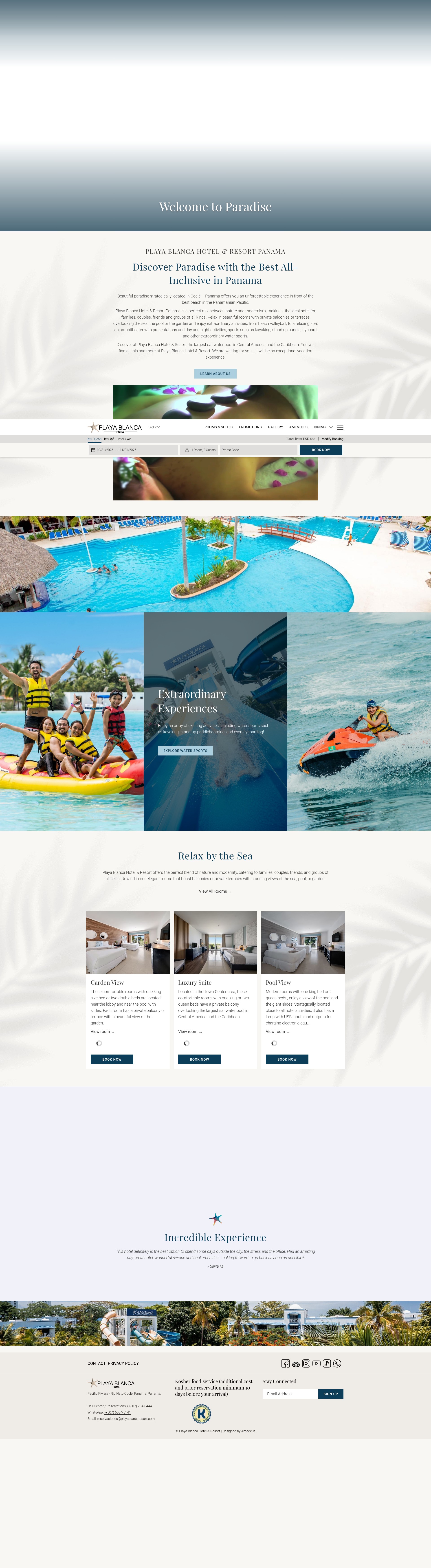 Screenshot of www.playablancaresort.com