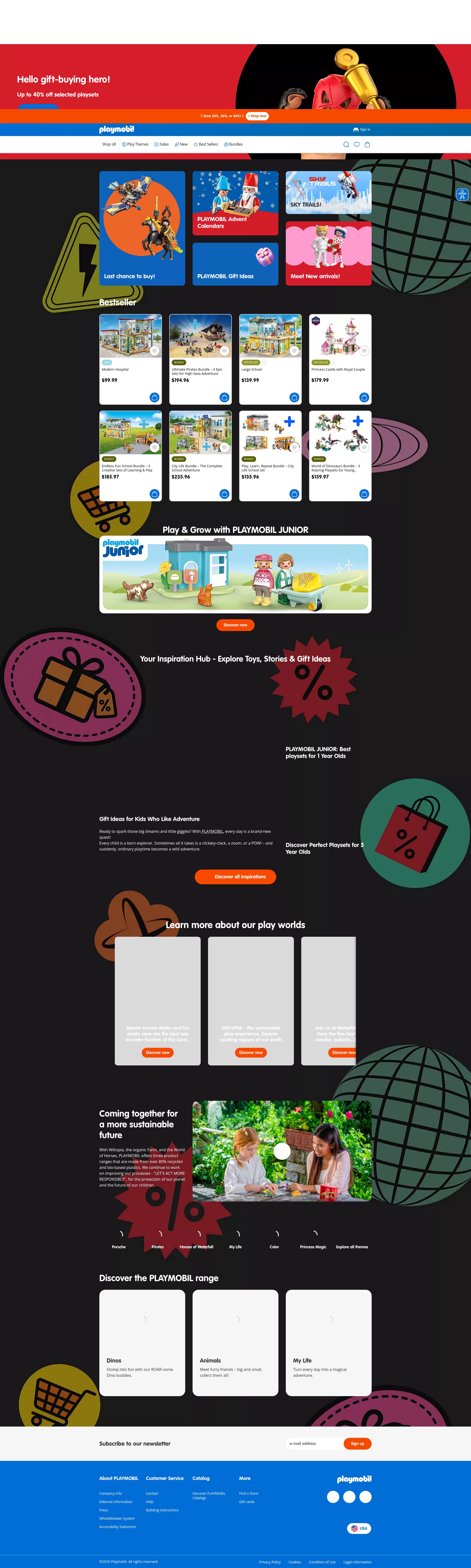 Screenshot of www.playmobil.com