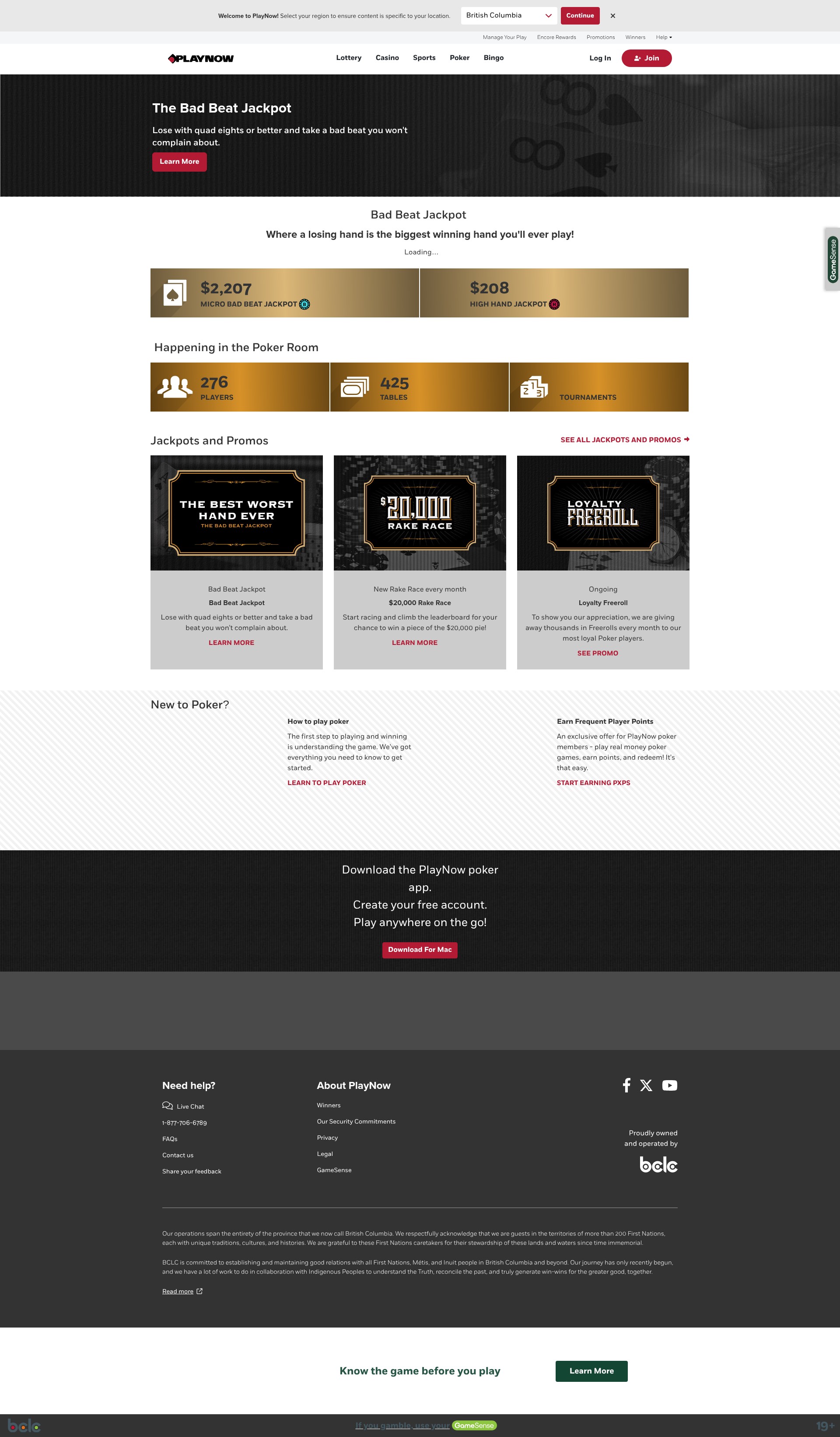 Screenshot of www.playnow.com