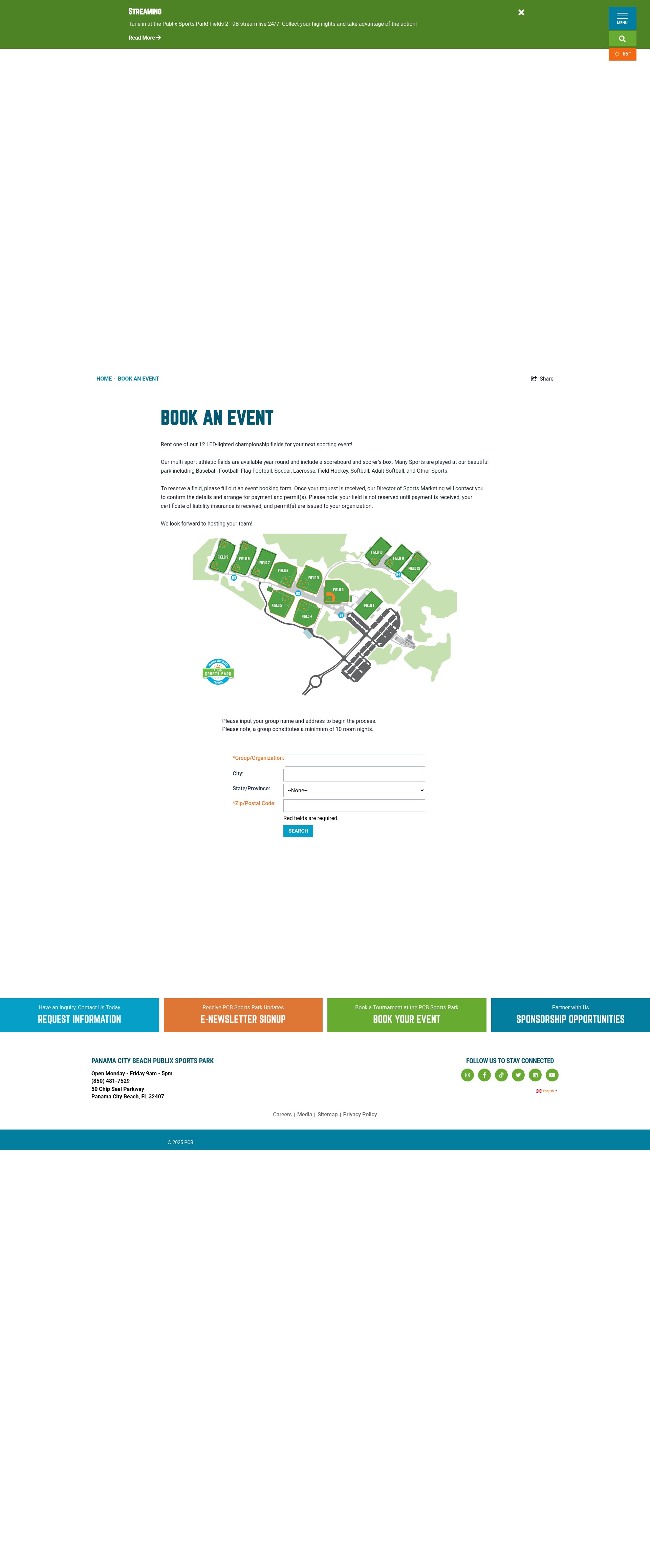 Screenshot of www.playpanamacitybeach.com