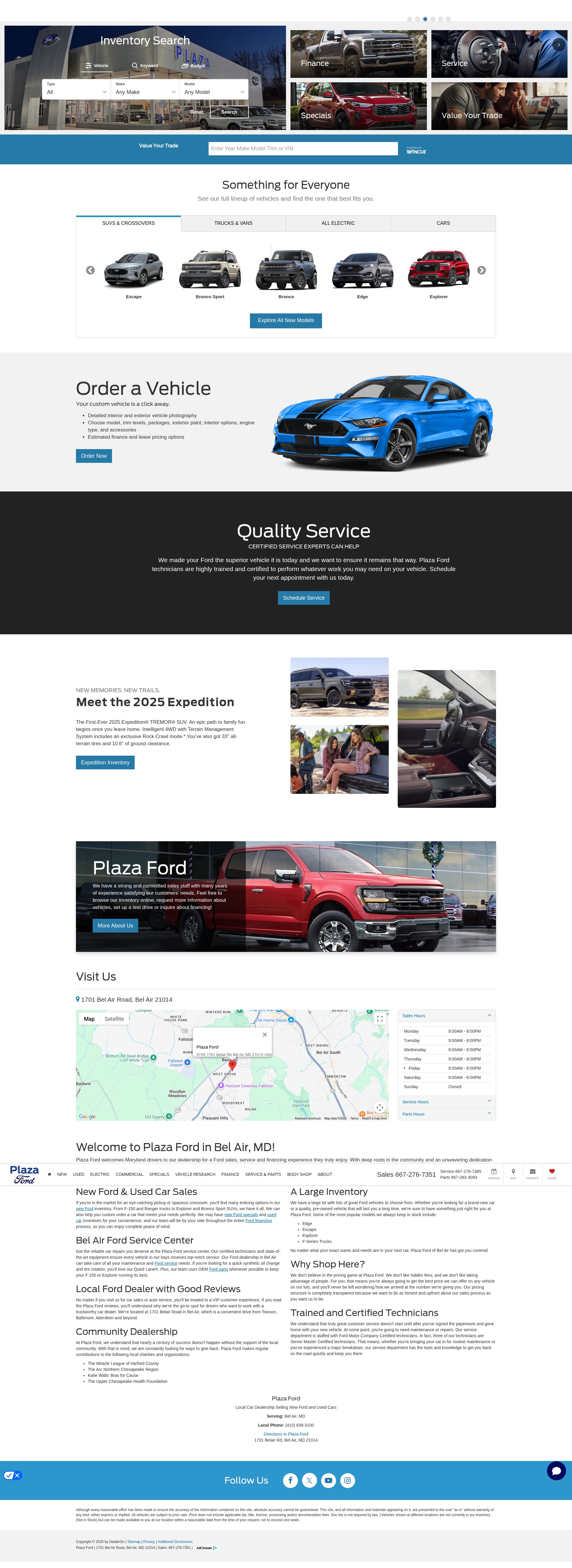 Screenshot of www.plazaford.com