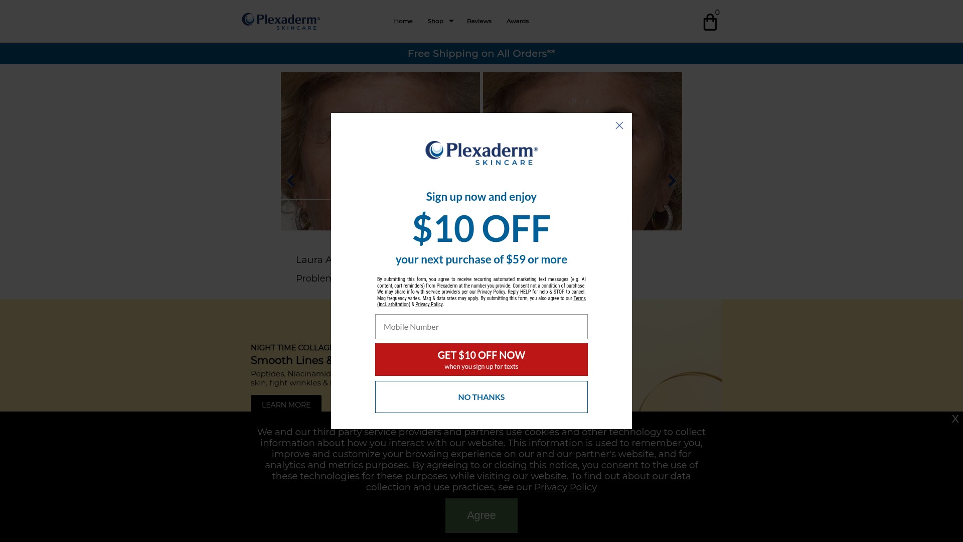 Screenshot of www.plexadermtrial.com